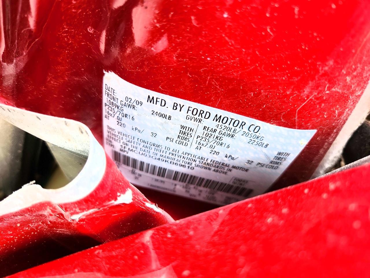 2009 Ford Escape Xlt Темно-бордовый vin: 1FMCU03G49KB69610