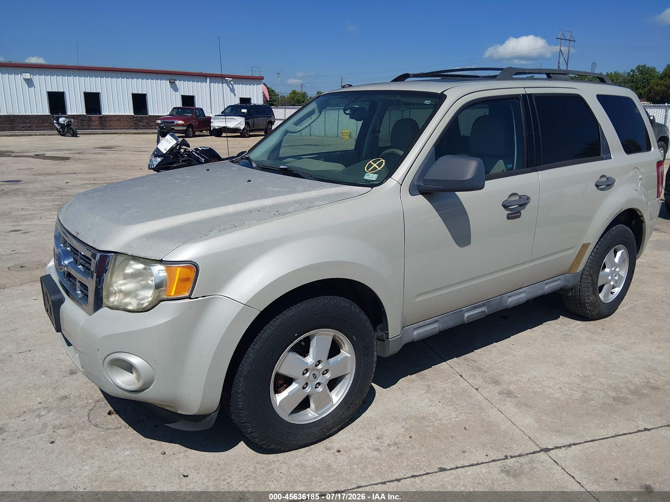 2009 Ford Escape Xlt Beige vin: 1FMCU03G69KC85469