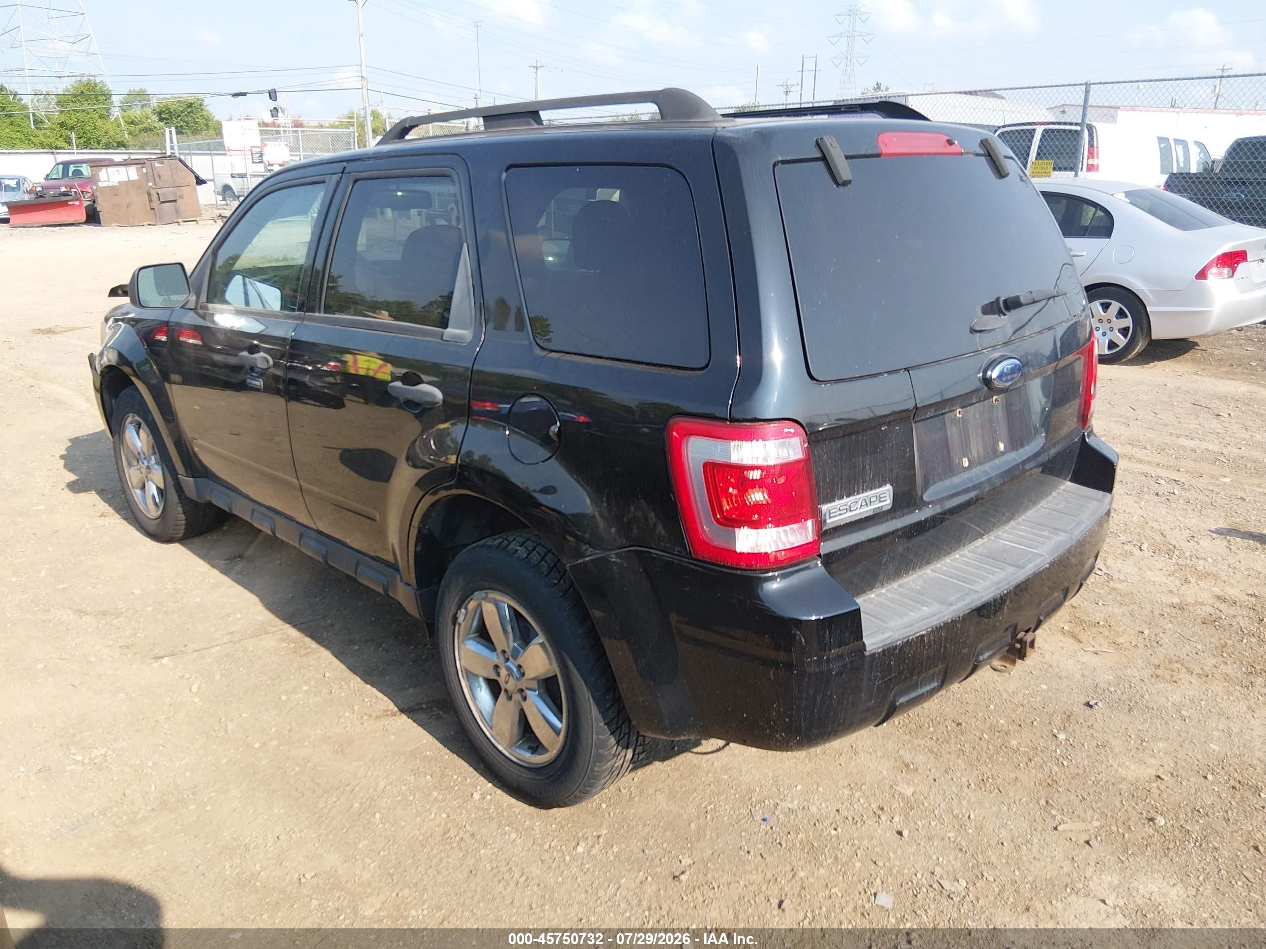 2009 Ford Escape Xlt Black vin: 1FMCU03G89KA15823