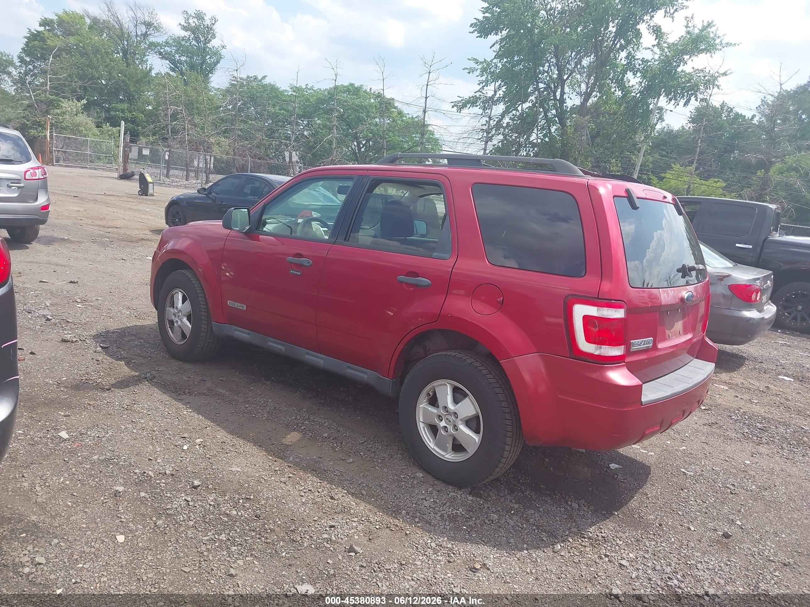 2008 Ford Escape Xlt Red vin: 1FMCU03Z08KE20641