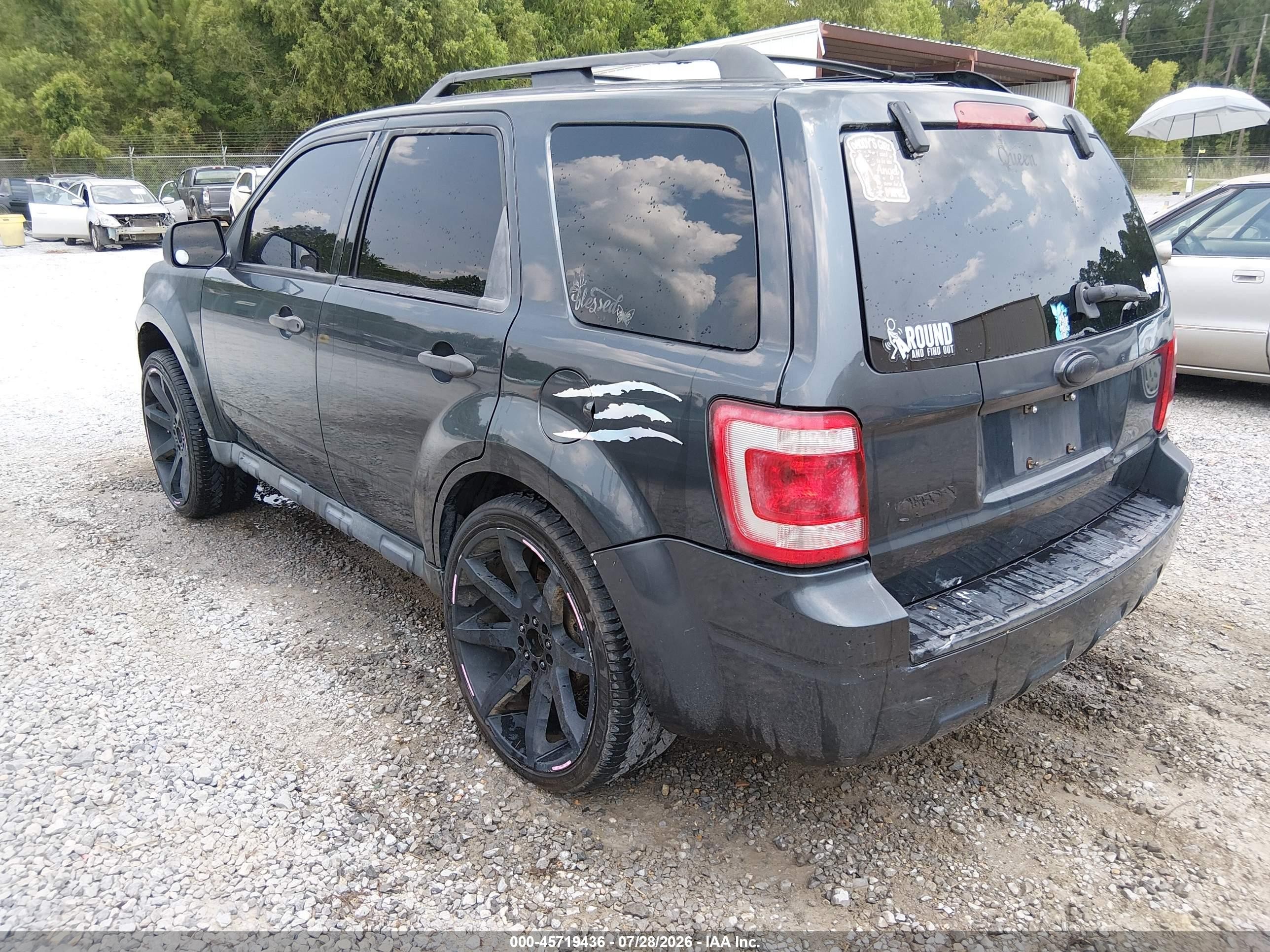 2008 Ford Escape Xlt Black vin: 1FMCU03Z18KC68370