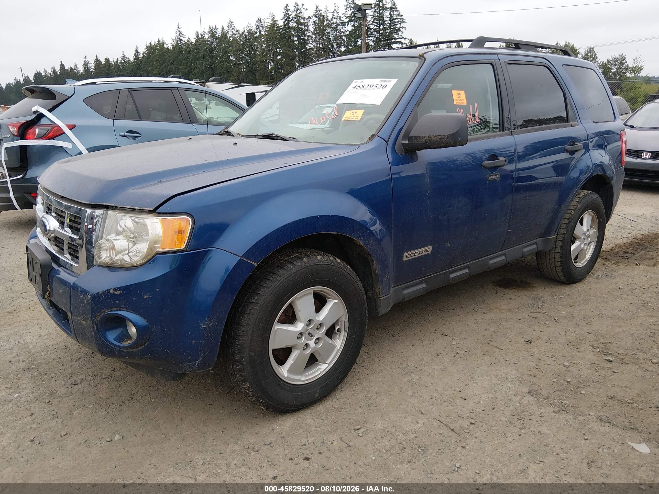 2008 Ford Escape Xlt Blue vin: 1FMCU03Z48KB49261