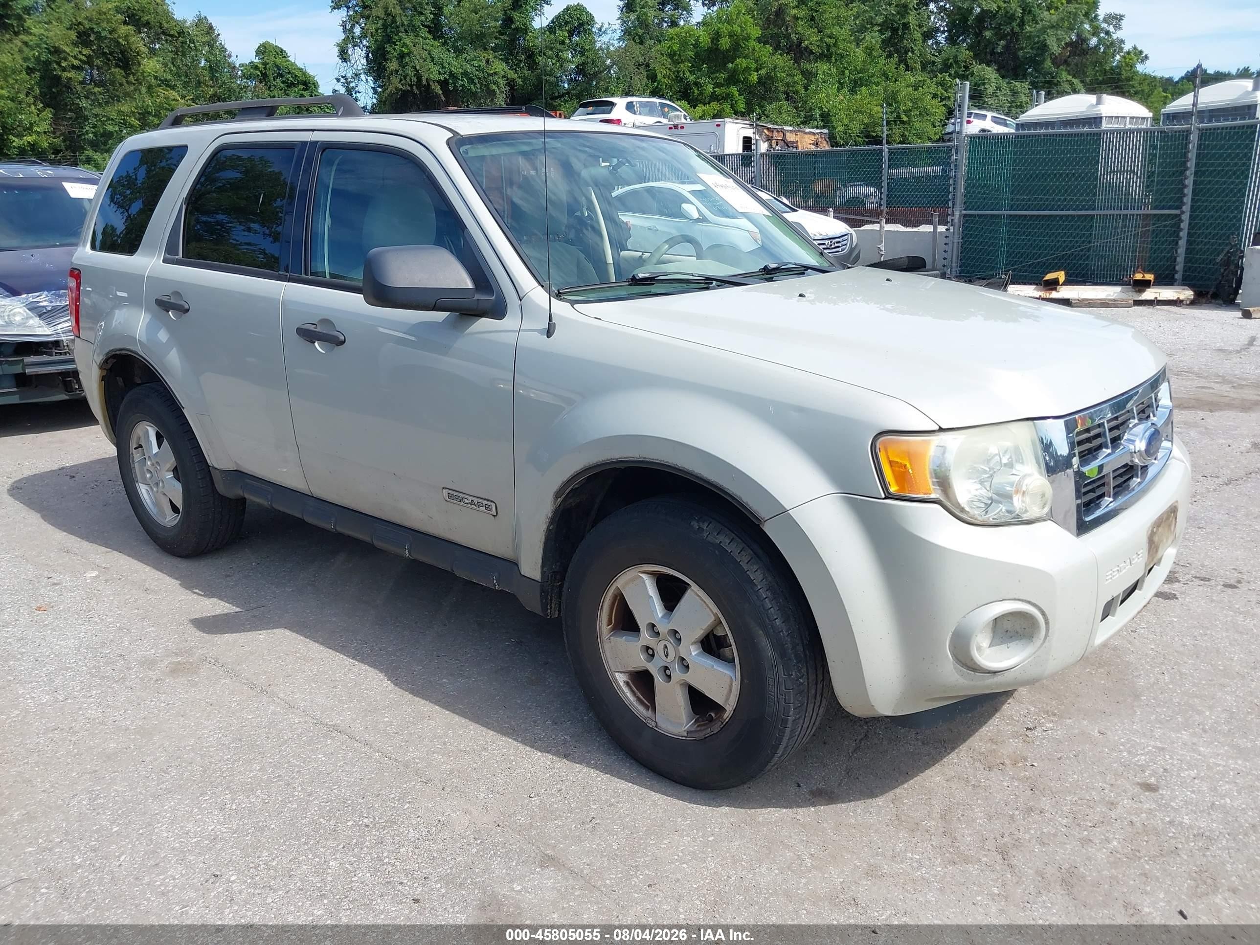 2008 Ford Escape Xlt Champagne vin: 1FMCU03Z48KC72736