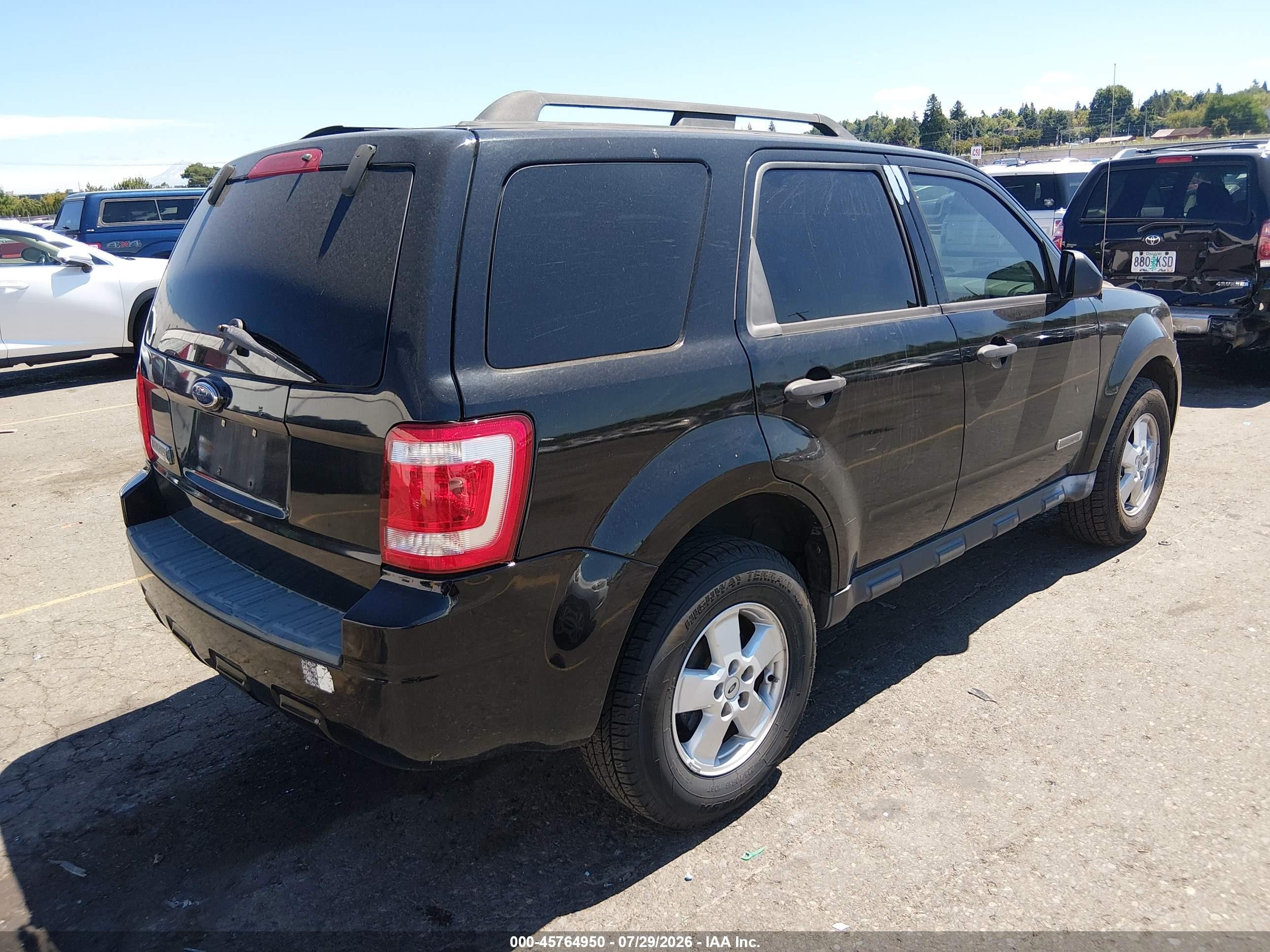 2008 Ford Escape Xlt Black vin: 1FMCU03Z68KA10376