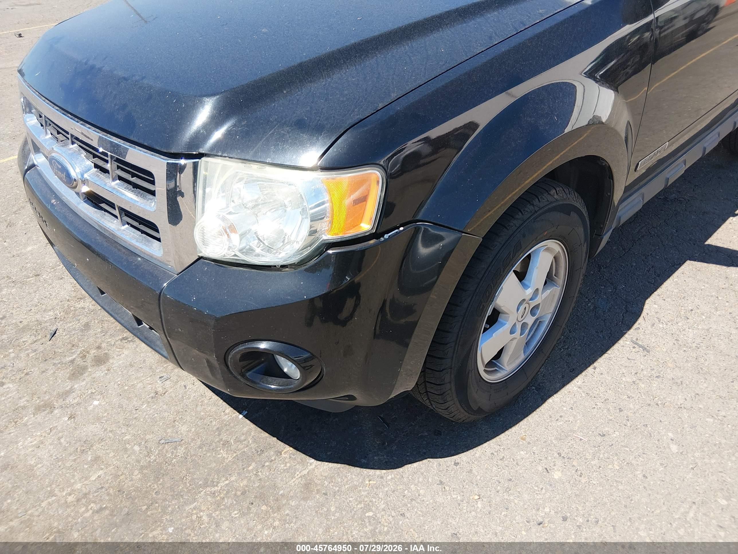 2008 Ford Escape Xlt Black vin: 1FMCU03Z68KA10376