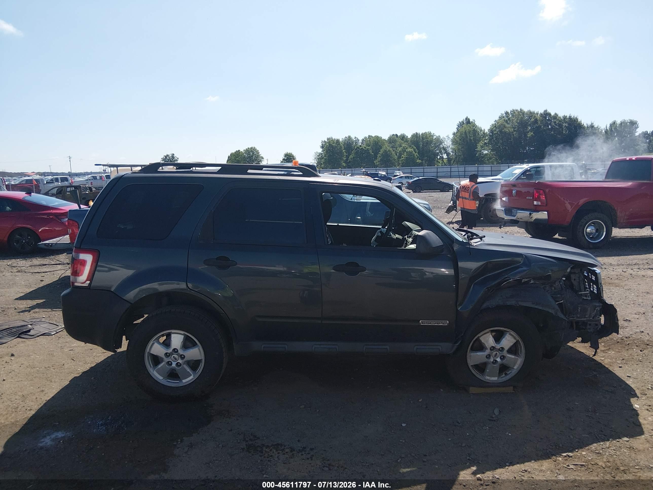 2008 Ford Escape Xlt Gray vin: 1FMCU03Z78KD15000