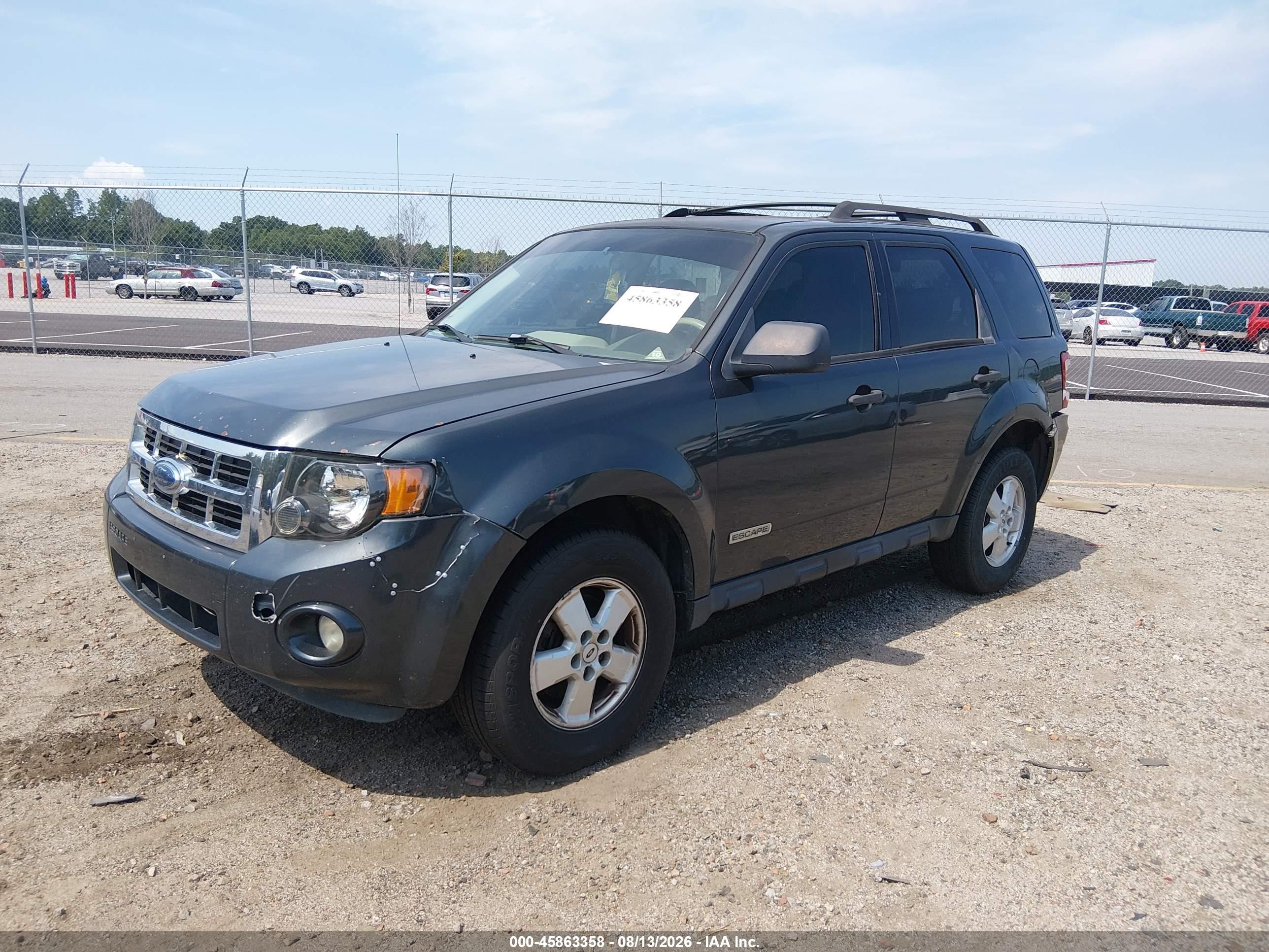 2008 Ford Escape Xlt Gray vin: 1FMCU03Z88KD15345