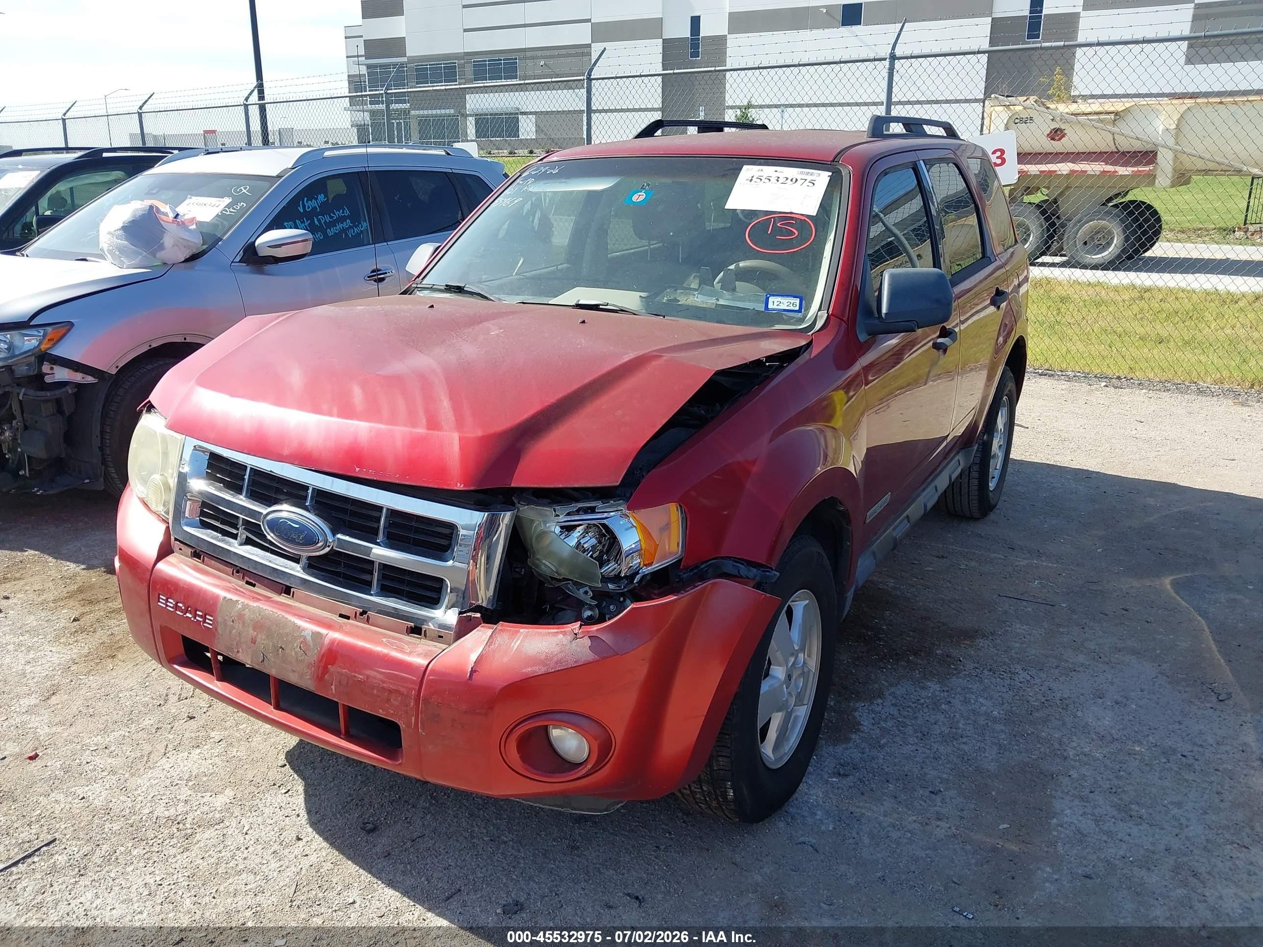 2008 Ford Escape Xlt Red vin: 1FMCU03Z98KA16611