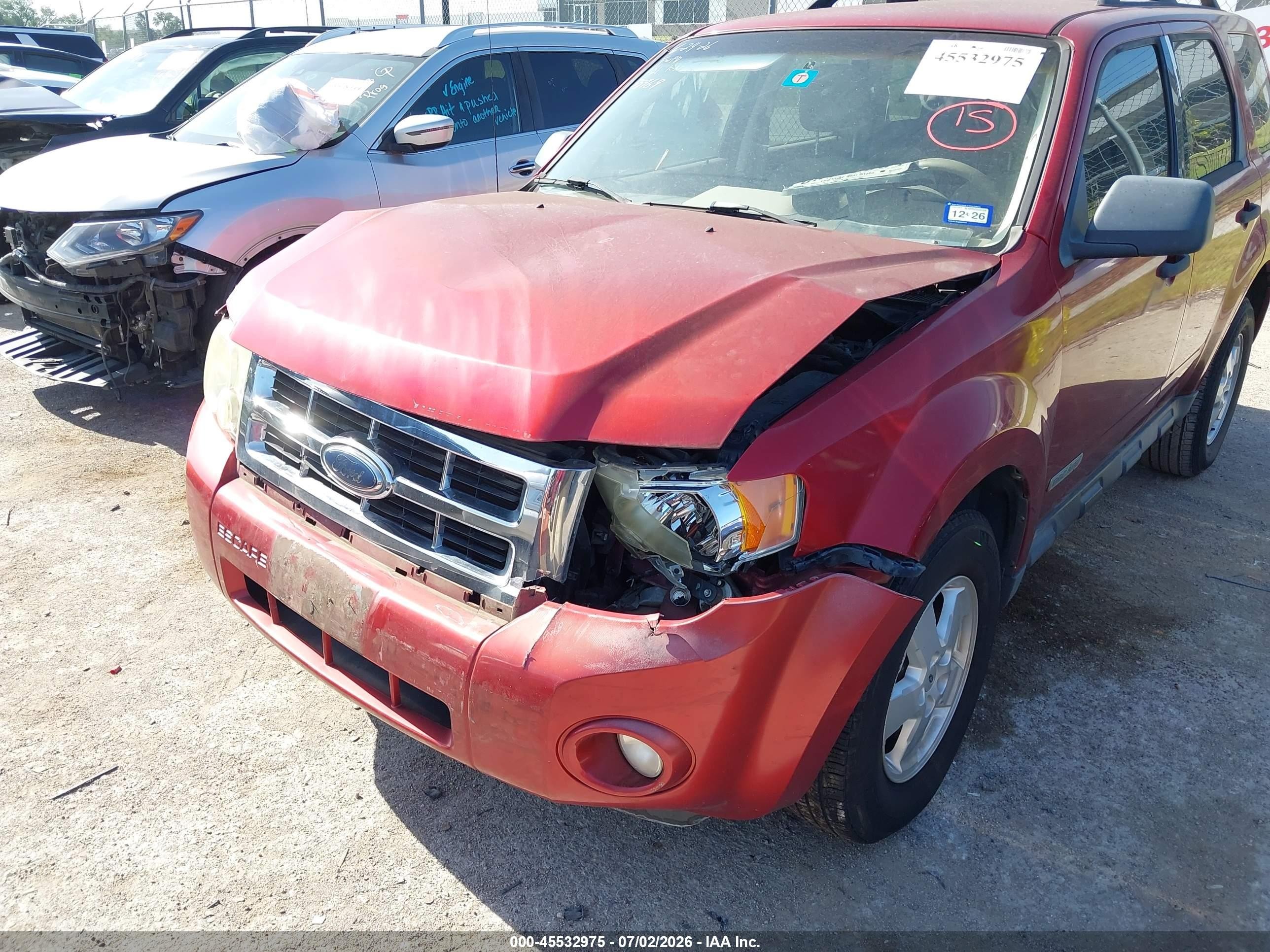 2008 Ford Escape Xlt Red vin: 1FMCU03Z98KA16611