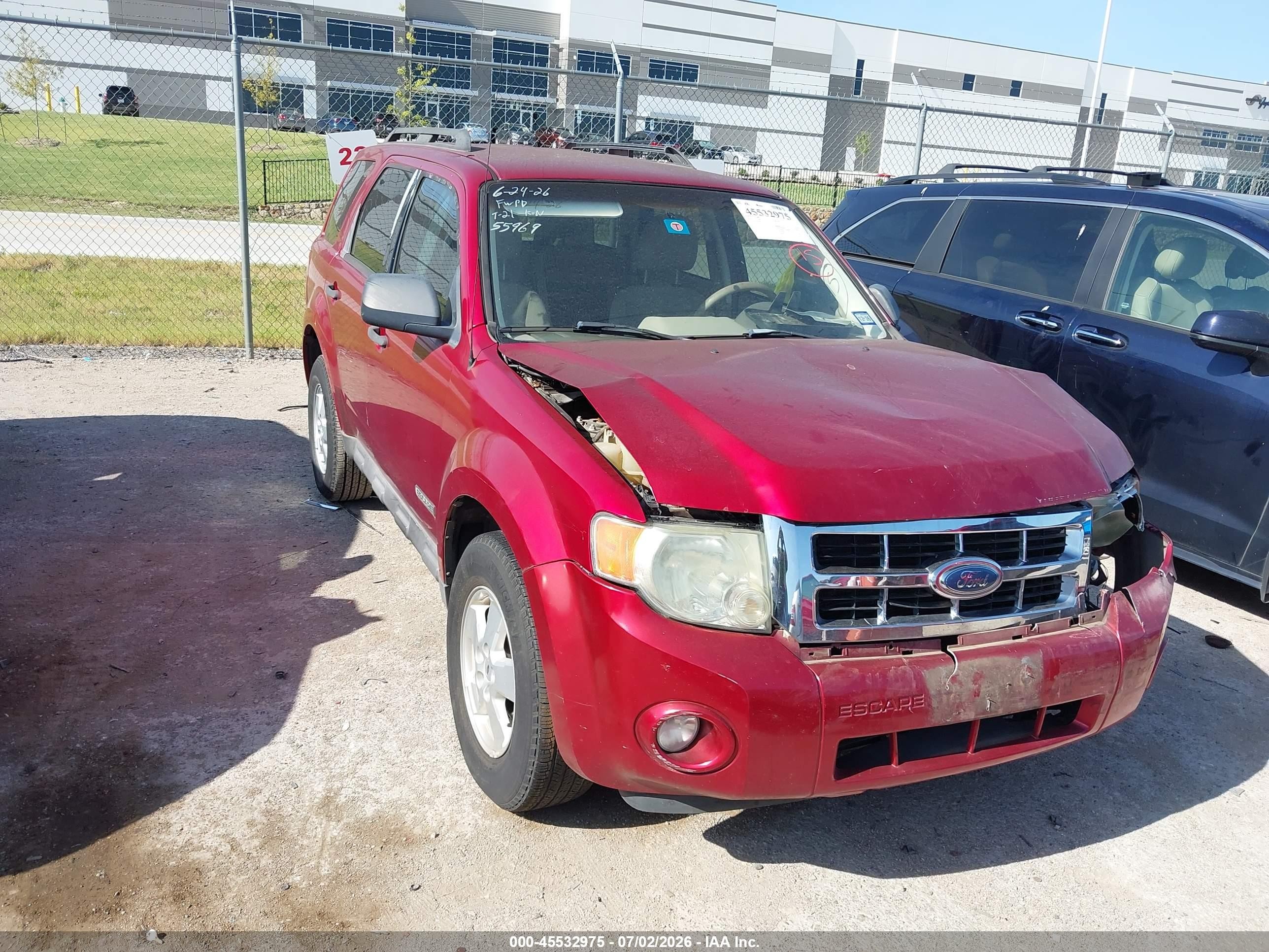 2008 Ford Escape Xlt Red vin: 1FMCU03Z98KA16611