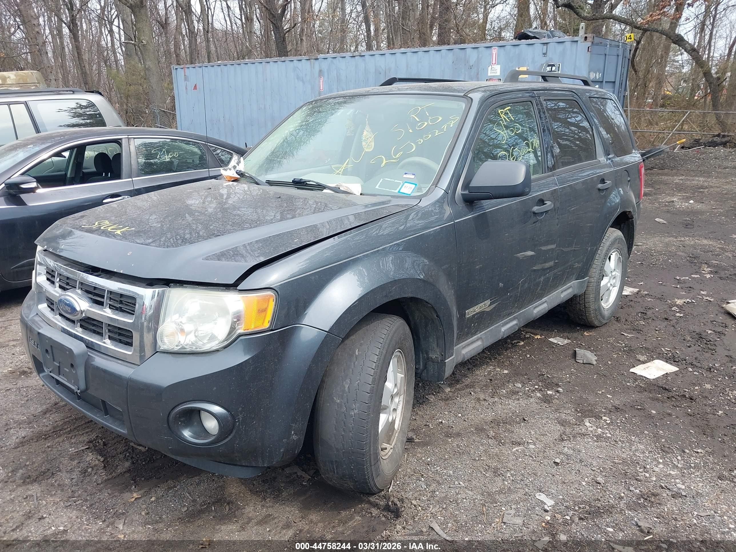 2008 Ford Escape Xlt Gray vin: 1FMCU03Z98KC64325