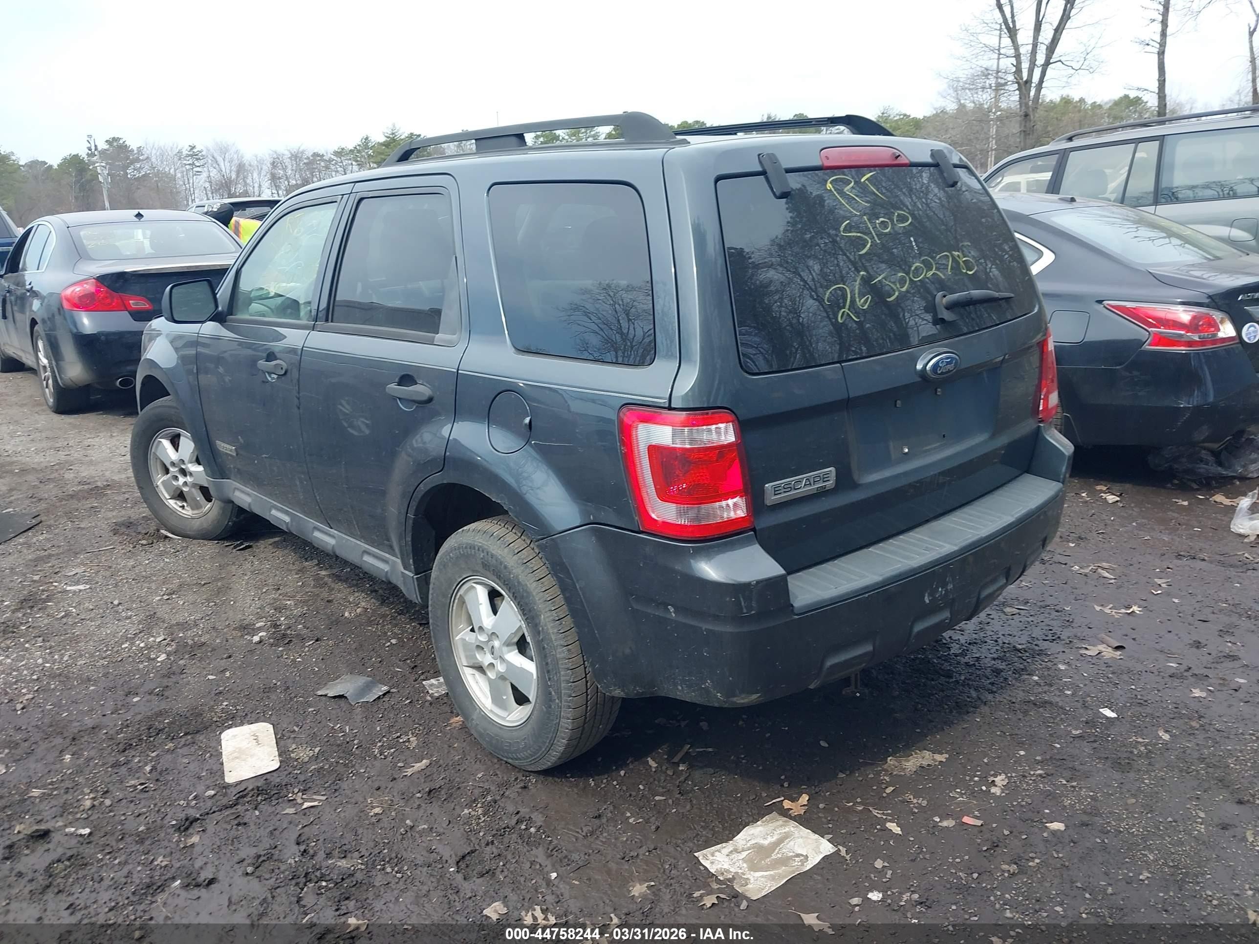 2008 Ford Escape Xlt Gray vin: 1FMCU03Z98KC64325