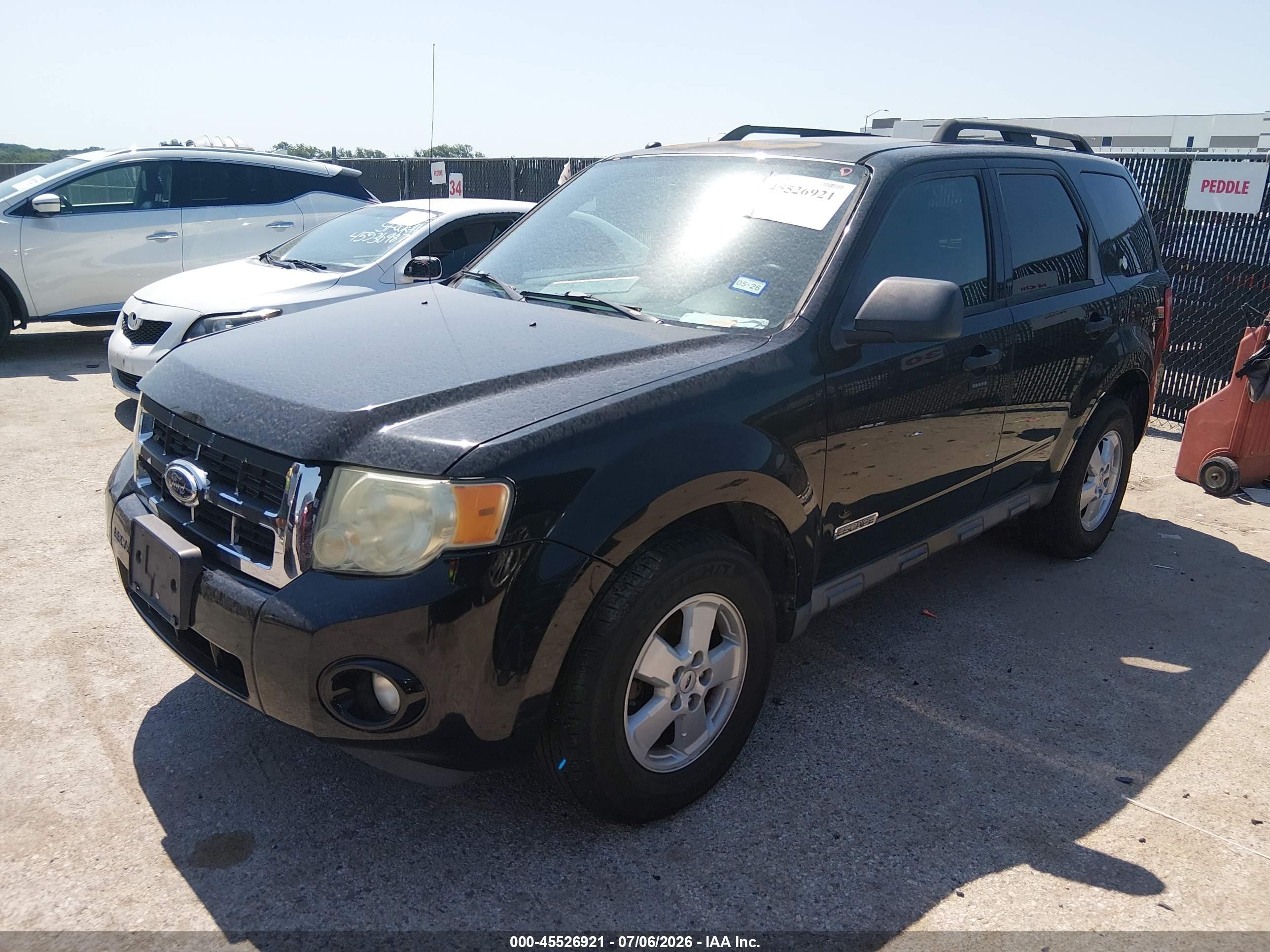 2008 Ford Escape Xlt Black vin: 1FMCU03Z98KD22465