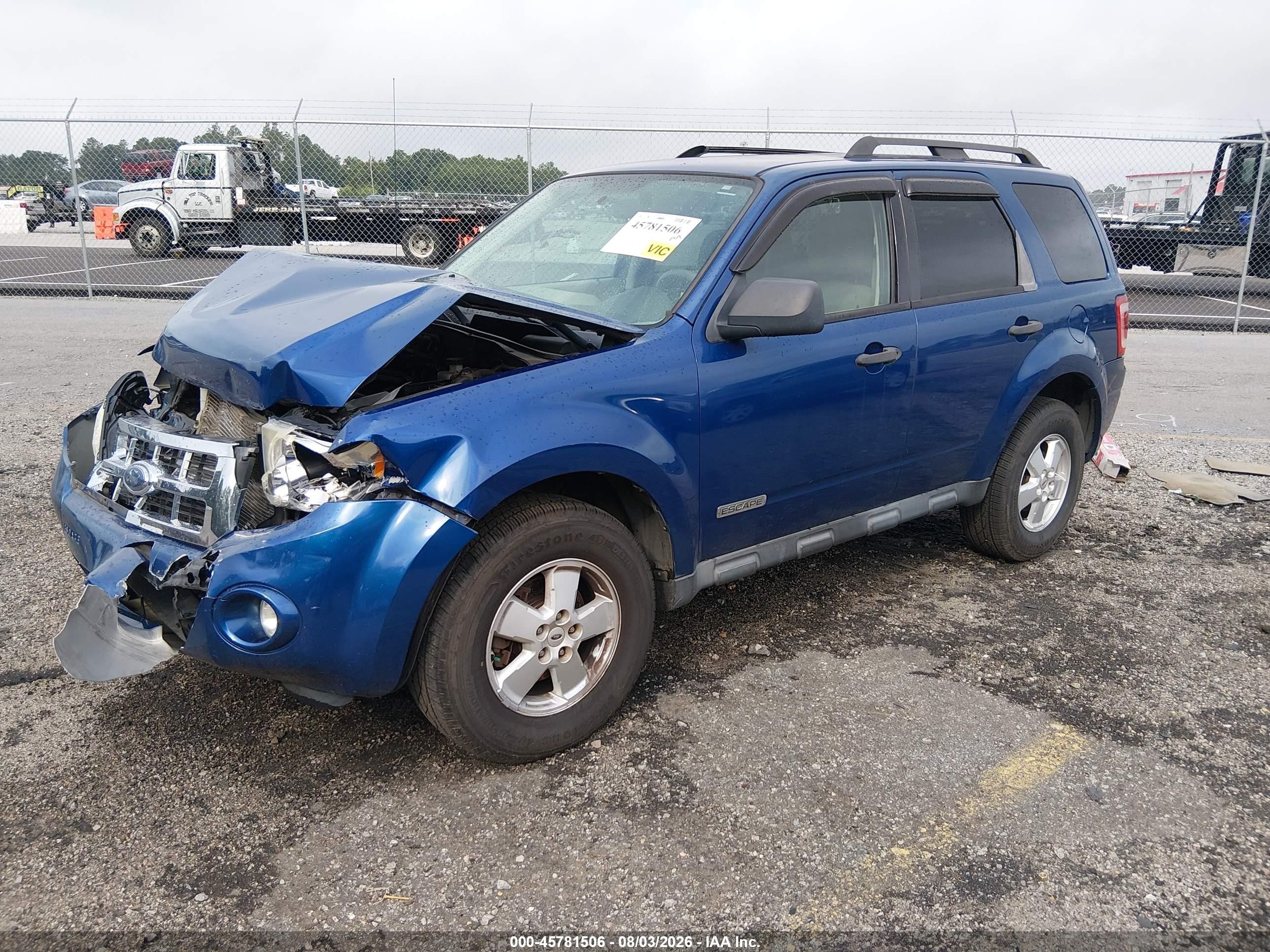 2008 Ford Escape Xlt Blue vin: 1FMCU03ZX8KA16231