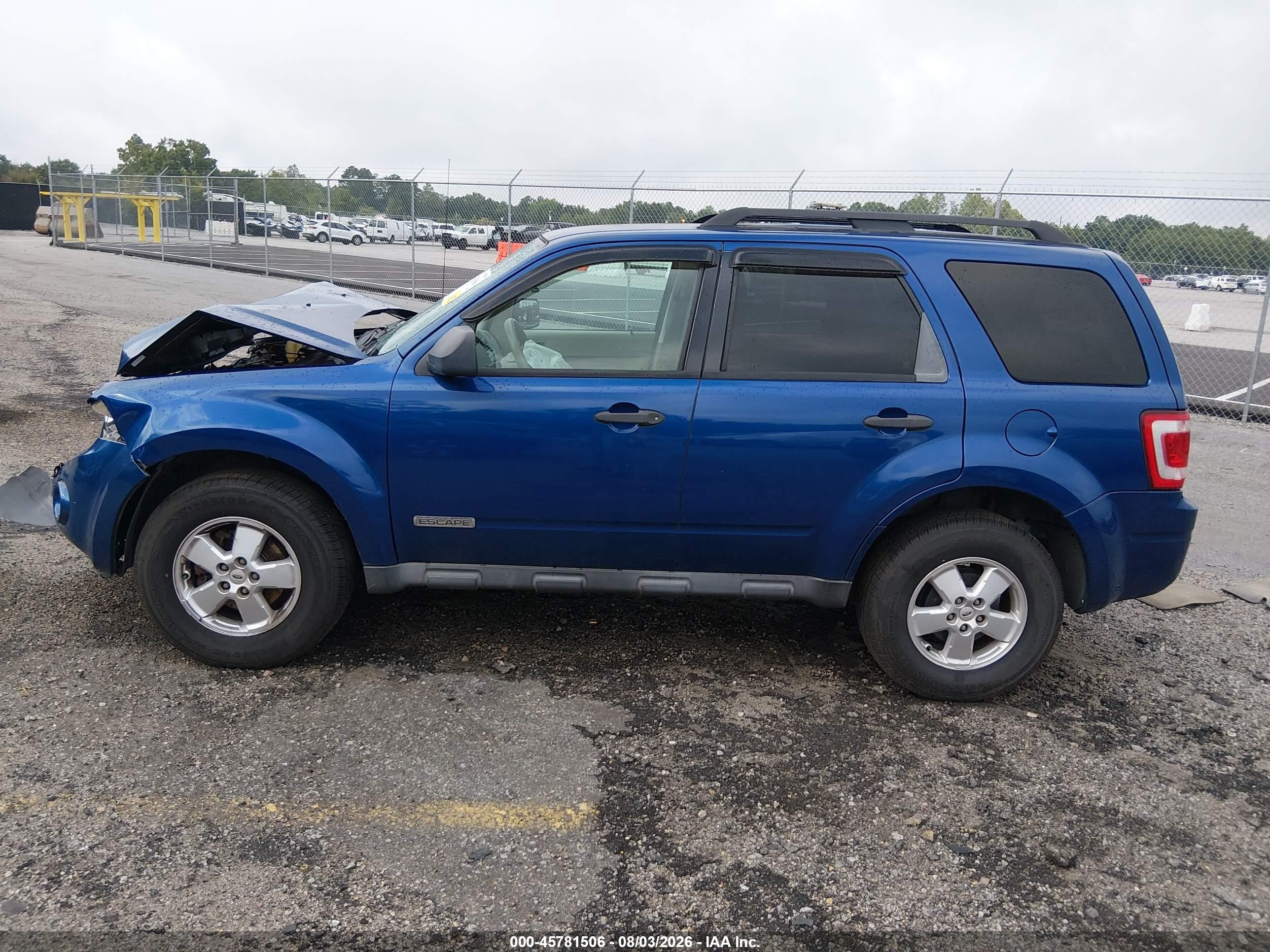 2008 Ford Escape Xlt Blue vin: 1FMCU03ZX8KA16231