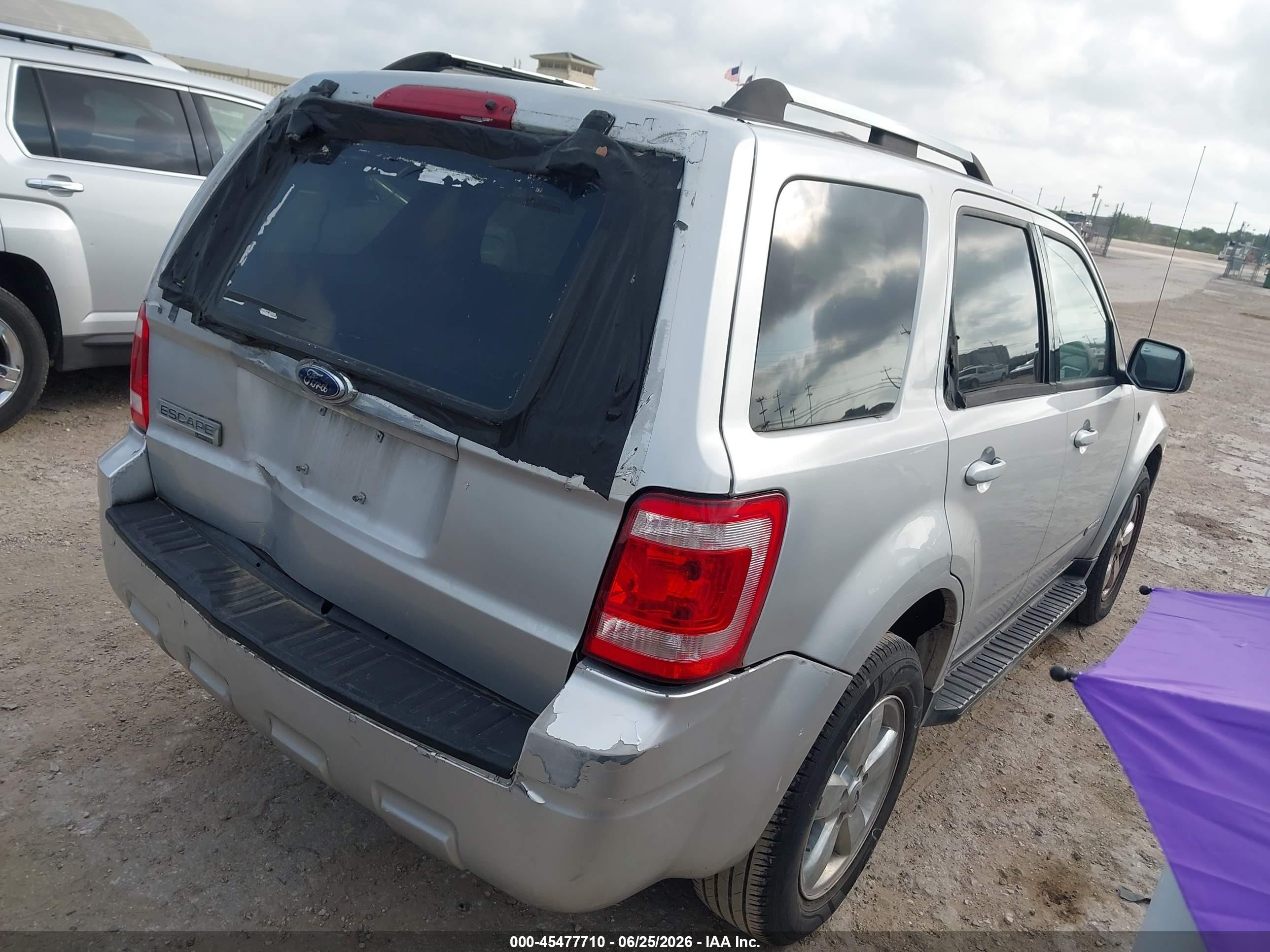 2008 Ford Escape Limited Silver vin: 1FMCU04128KA63472