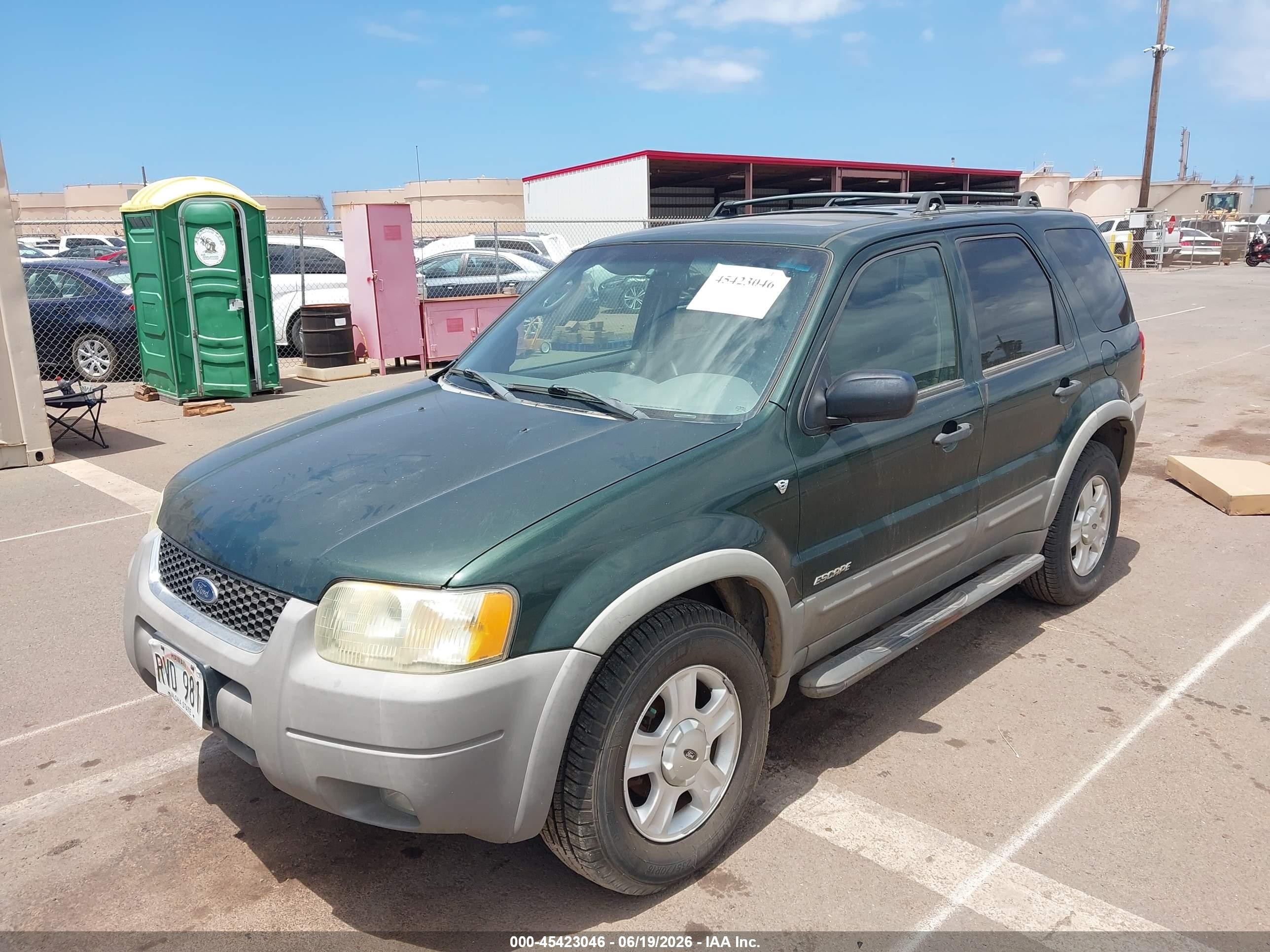 2002 Ford Escape Xlt Green vin: 1FMCU04132KB14534