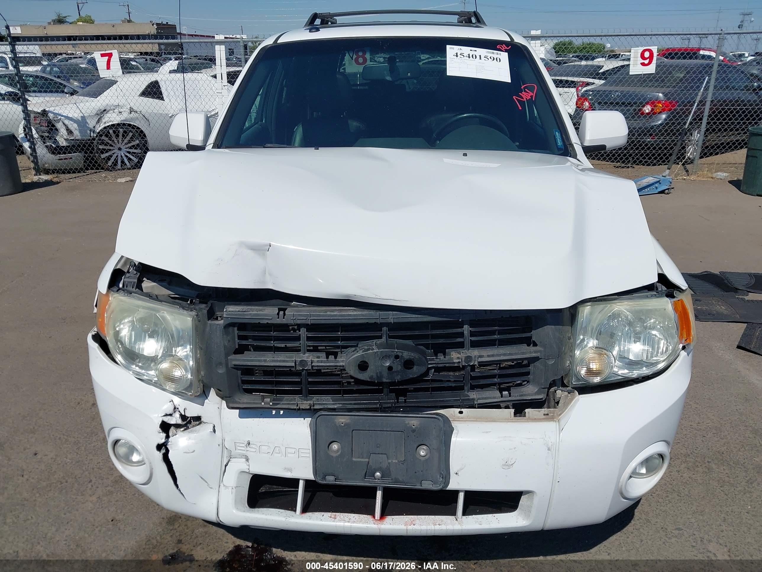 2008 Ford Escape Limited White vin: 1FMCU04148KA86896