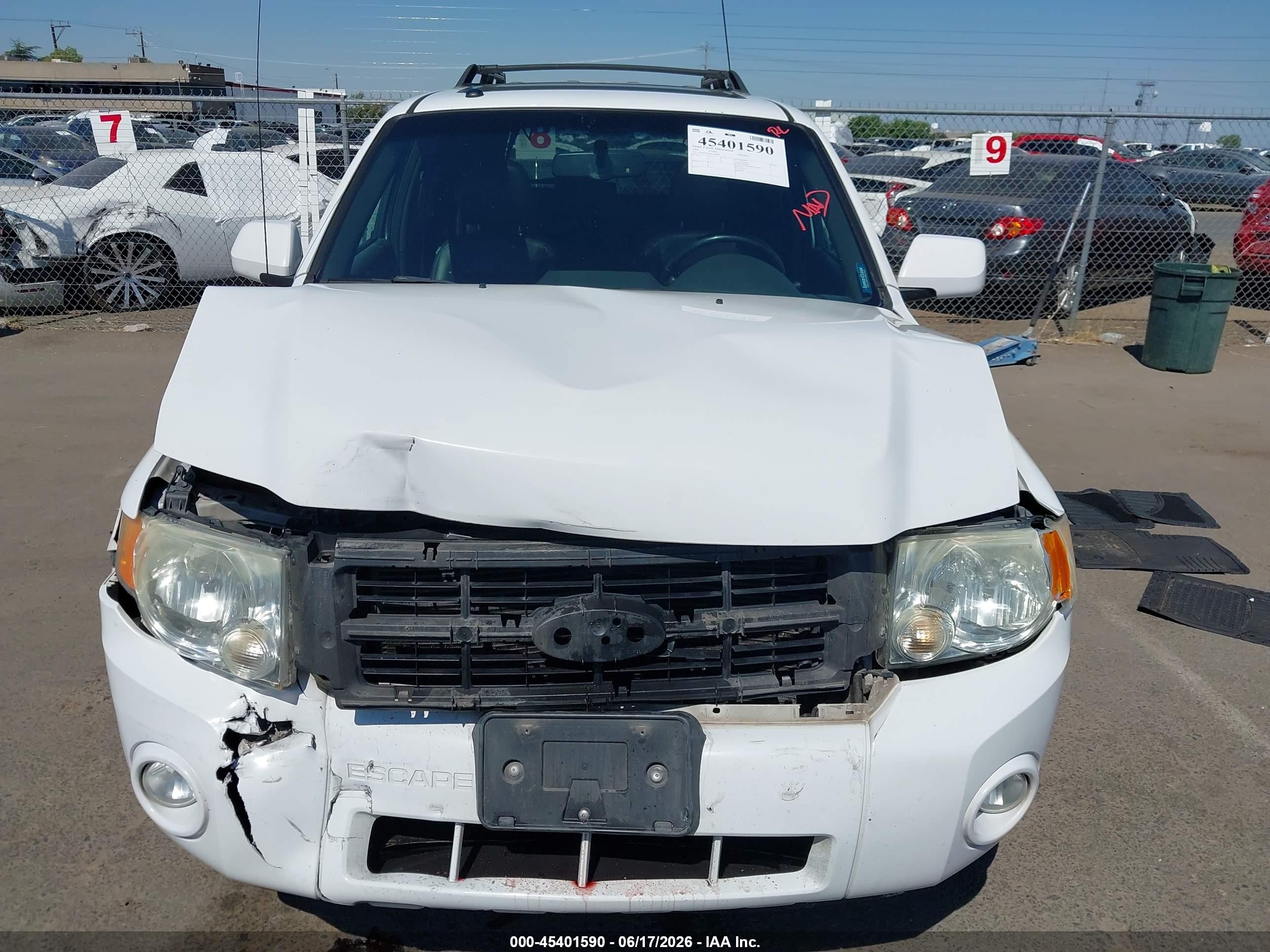 2008 Ford Escape Limited White vin: 1FMCU04148KA86896