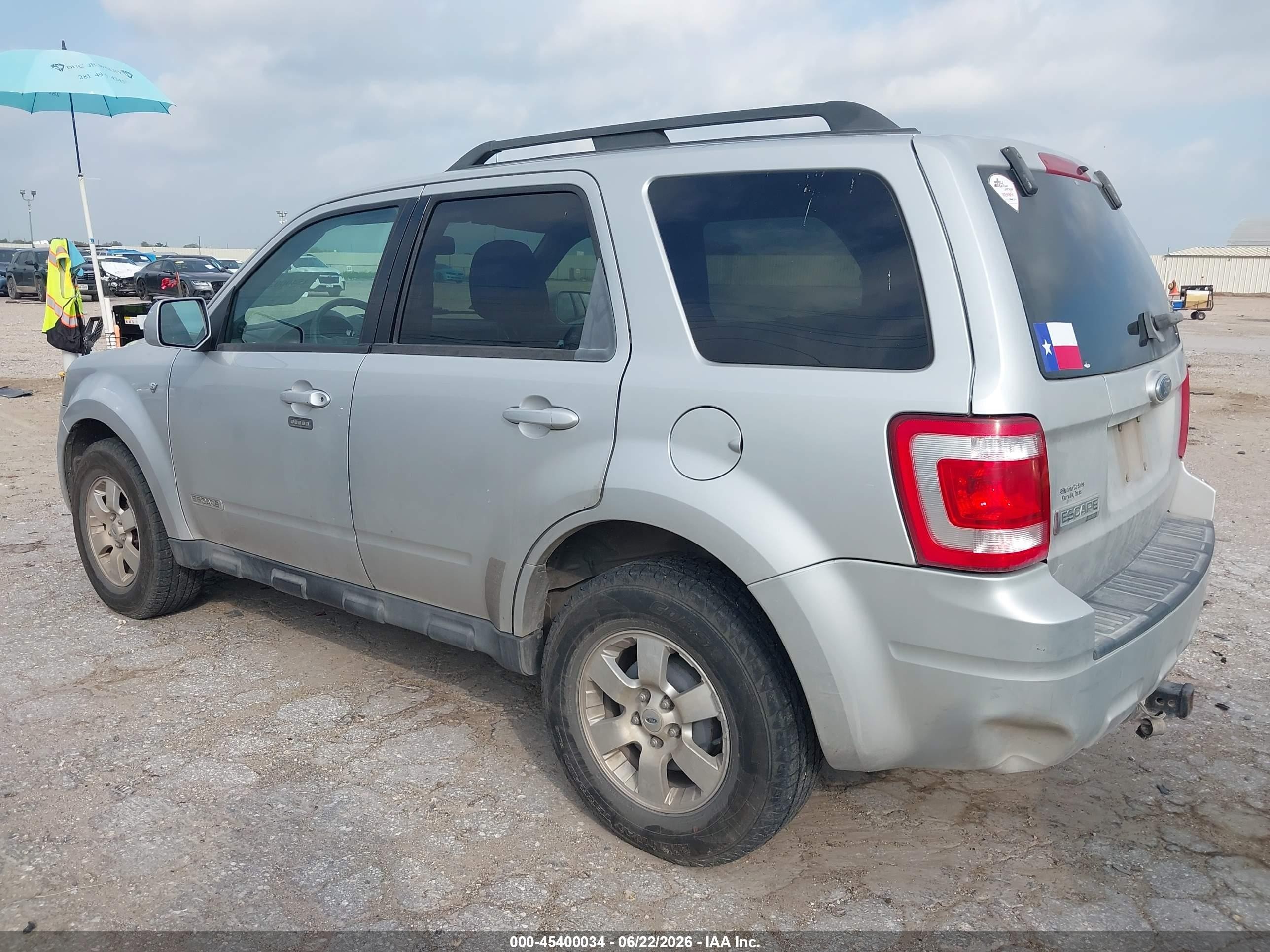 2008 Ford Escape Limited Silver vin: 1FMCU04148KA92519