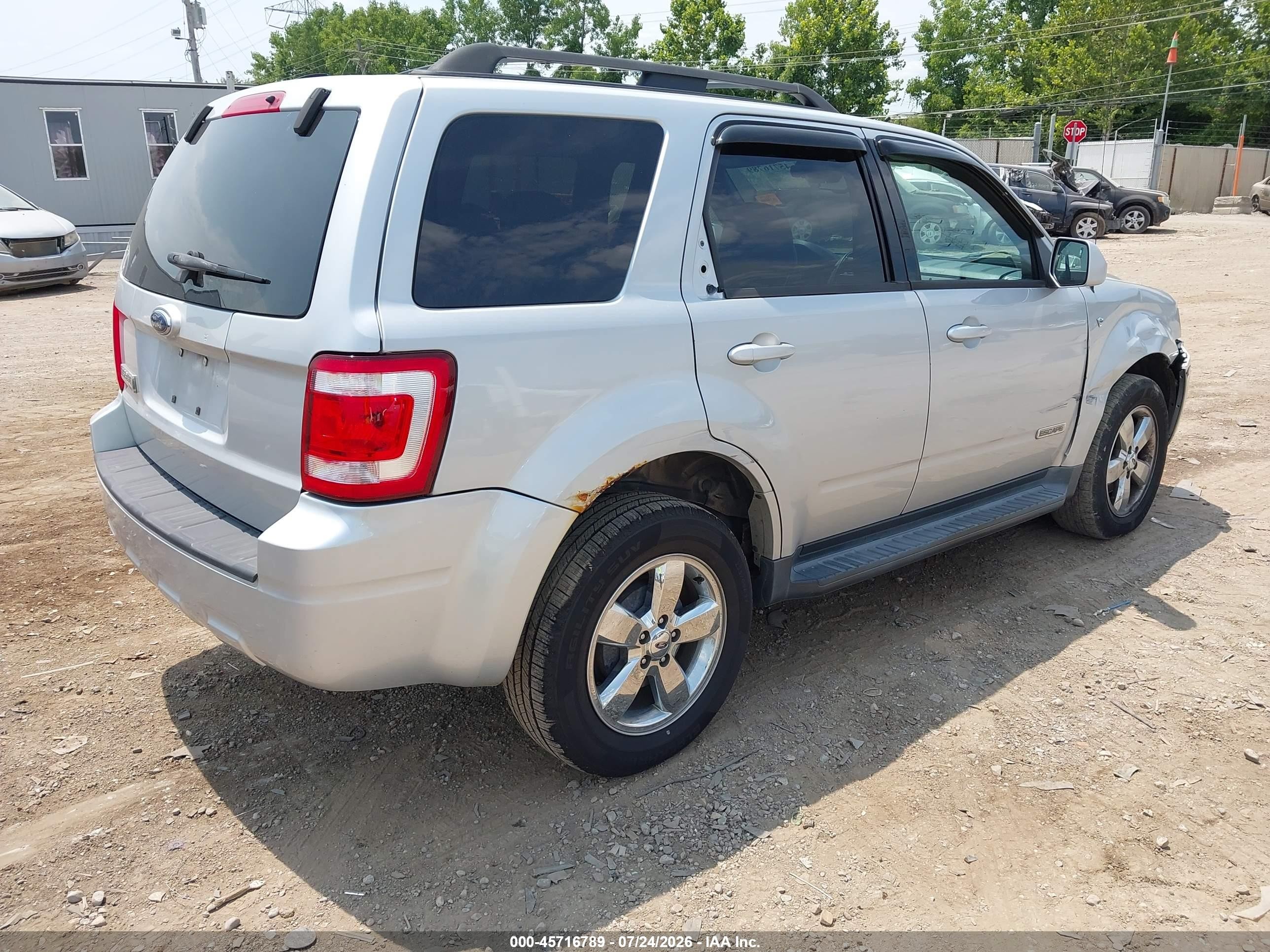 2008 Ford Escape Limited Silver vin: 1FMCU04148KB45767