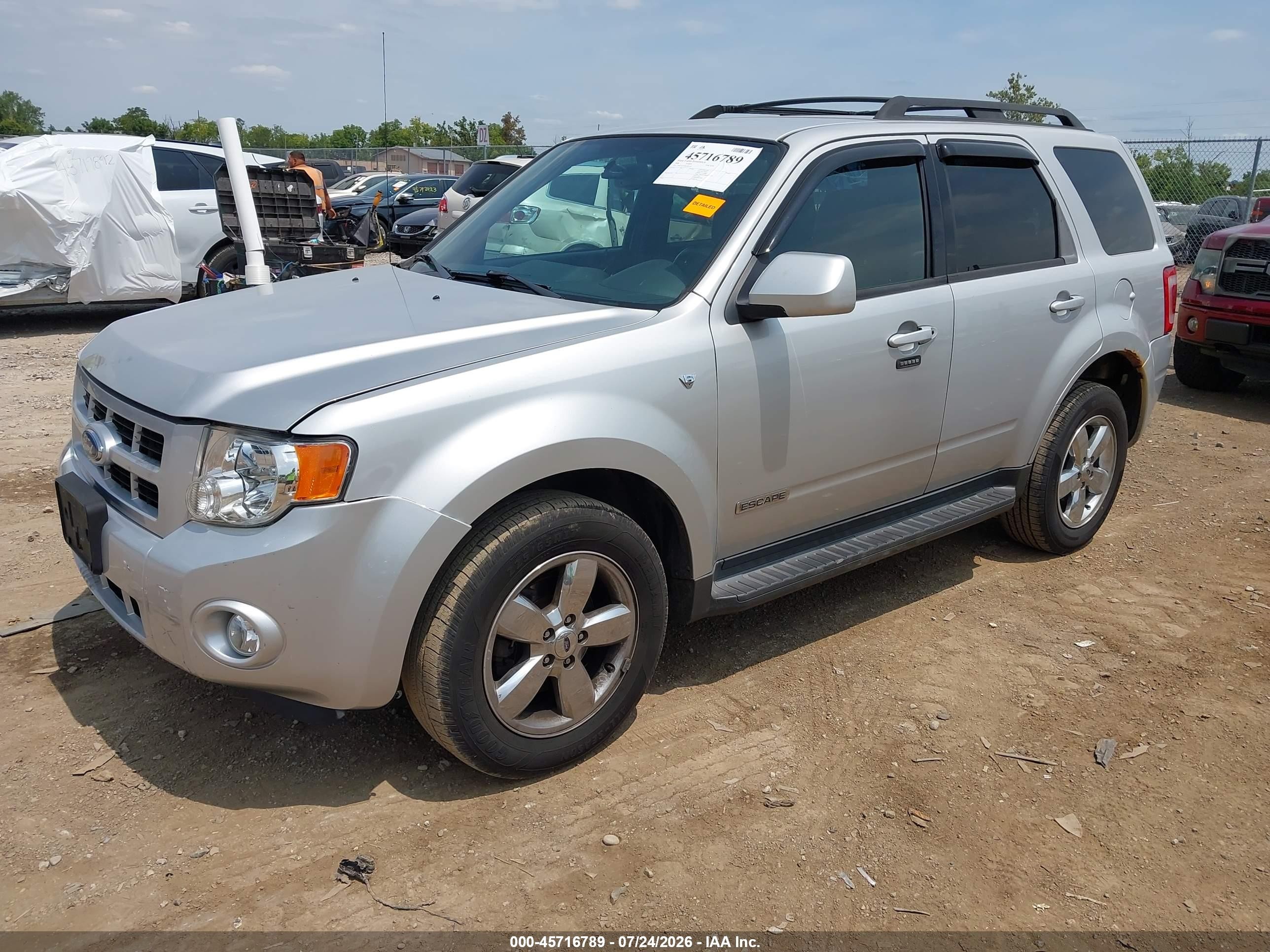 2008 Ford Escape Limited Silver vin: 1FMCU04148KB45767