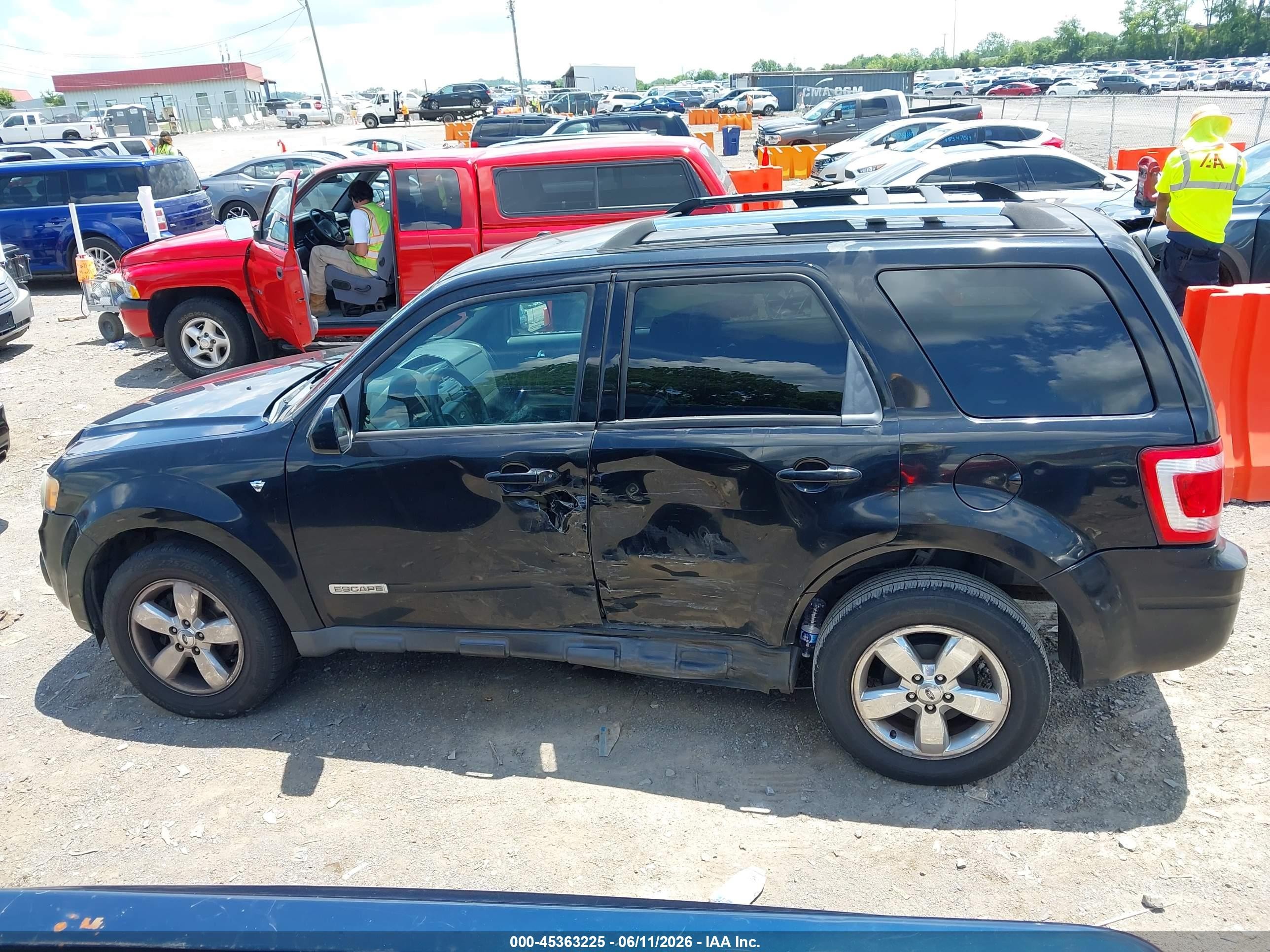 2008 Ford Escape Limited Black vin: 1FMCU04158KE60836