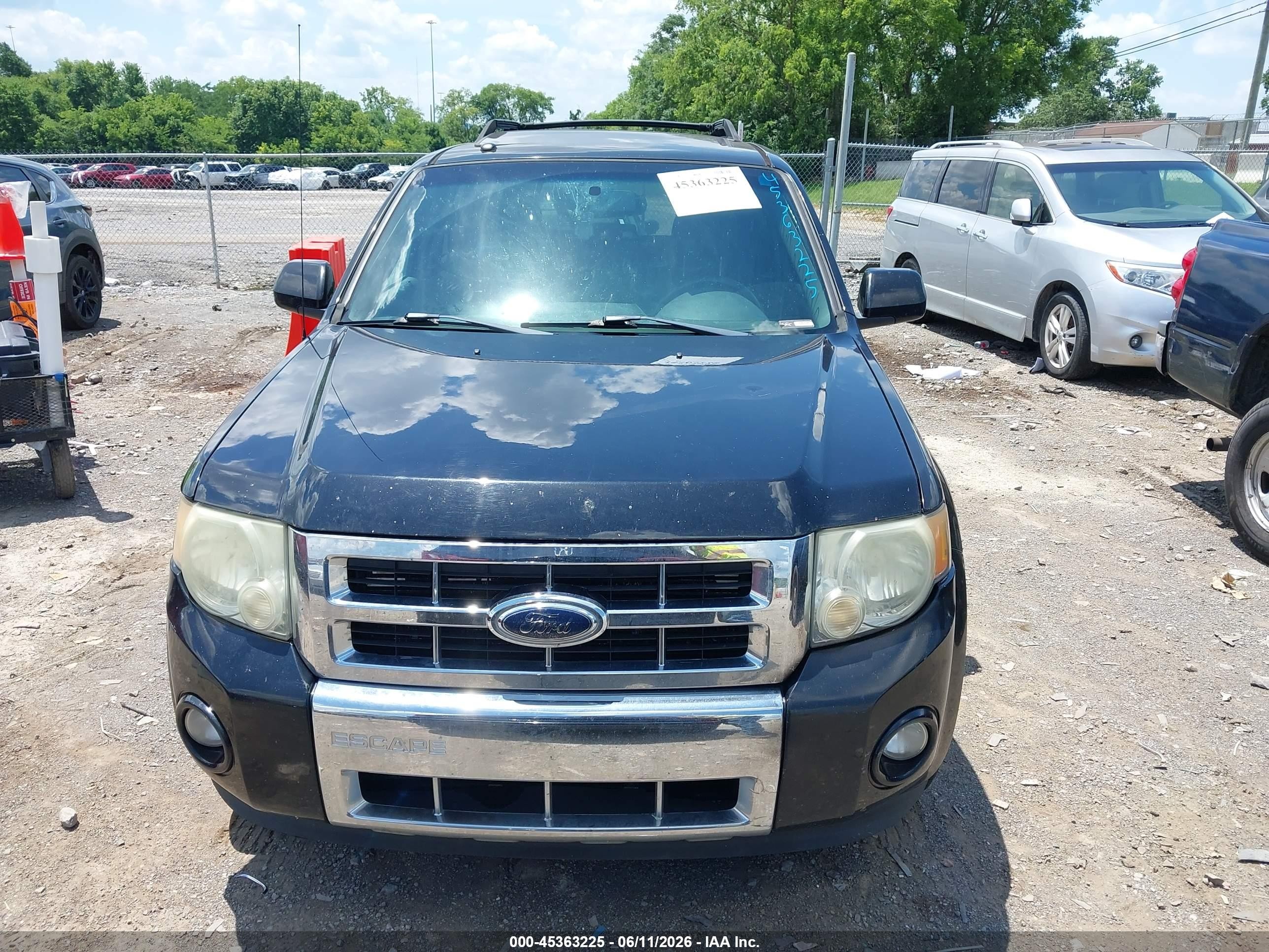 2008 Ford Escape Limited Black vin: 1FMCU04158KE60836