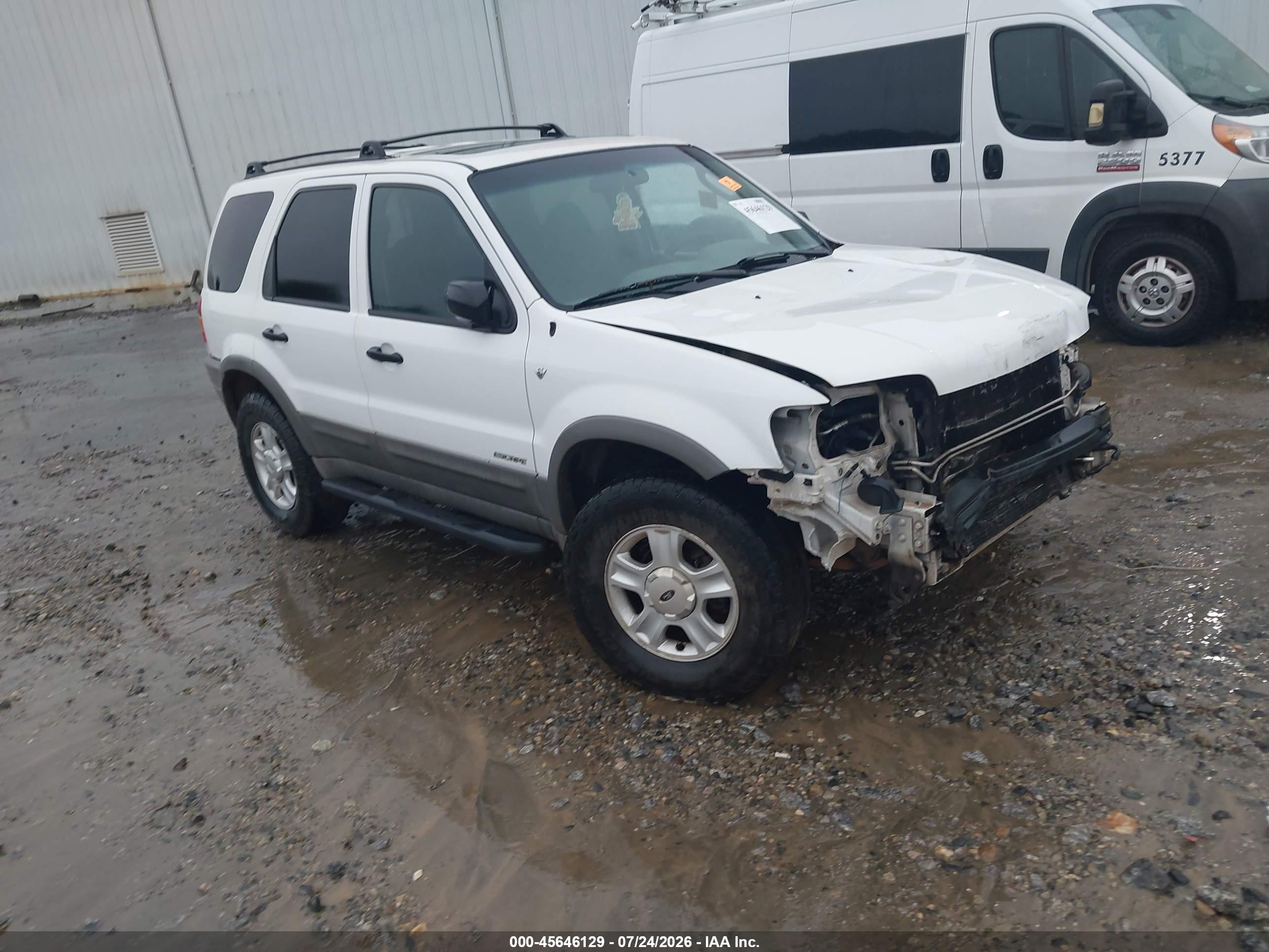2001 Ford Escape Xlt White vin: 1FMCU04171KA96828