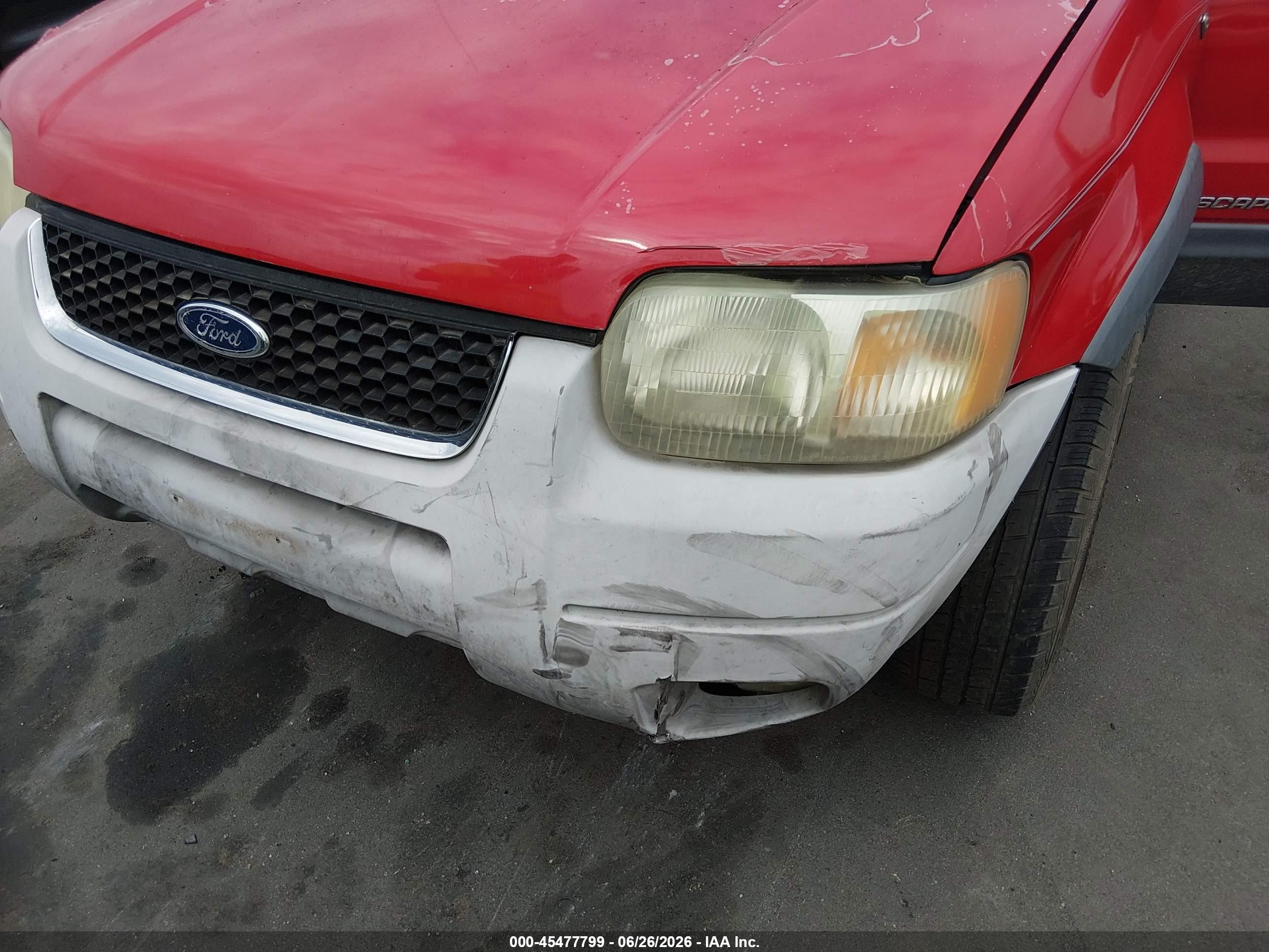 2001 Ford Escape Xlt Red vin: 1FMCU04171KF73435