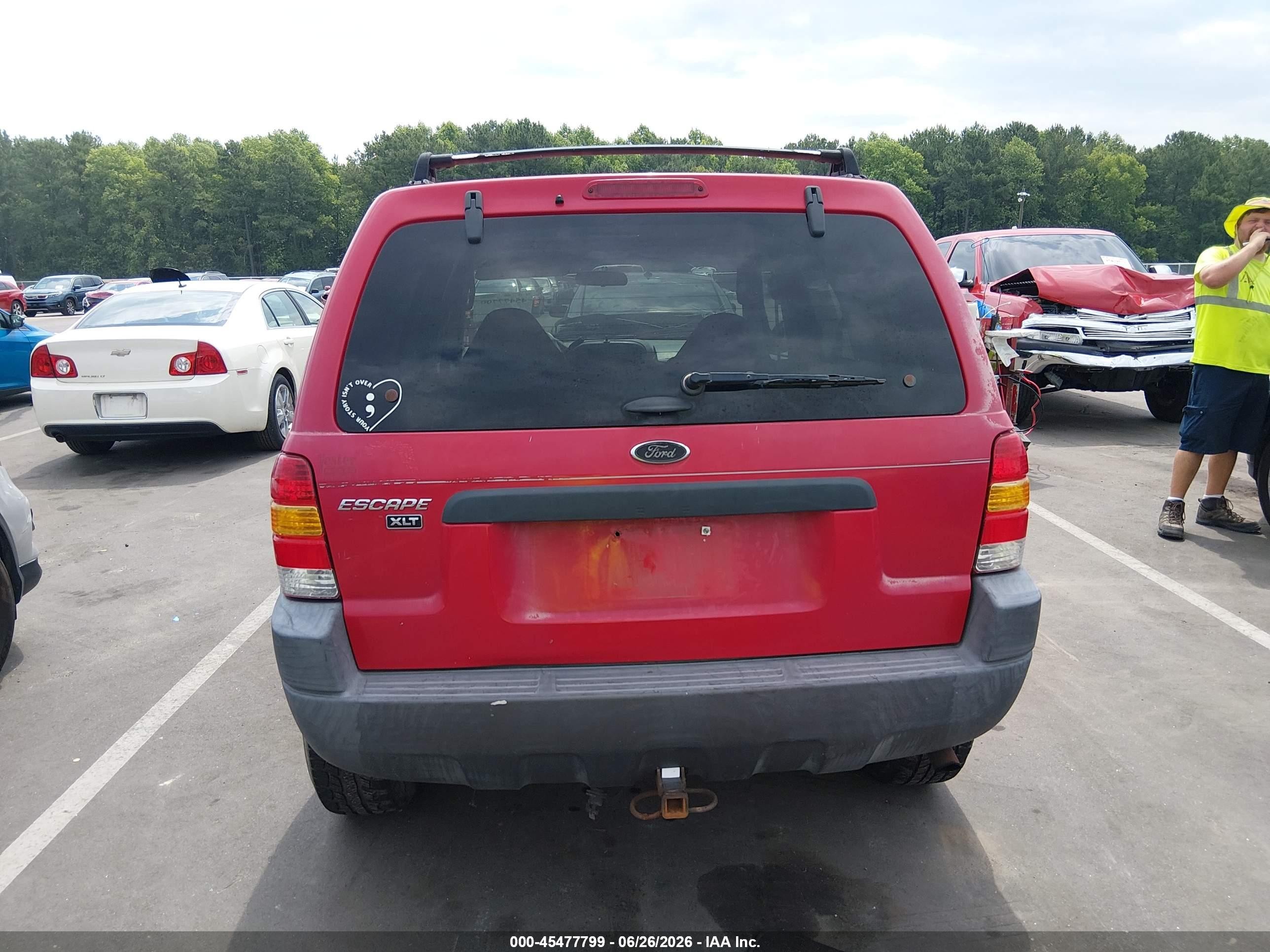2001 Ford Escape Xlt Red vin: 1FMCU04171KF73435