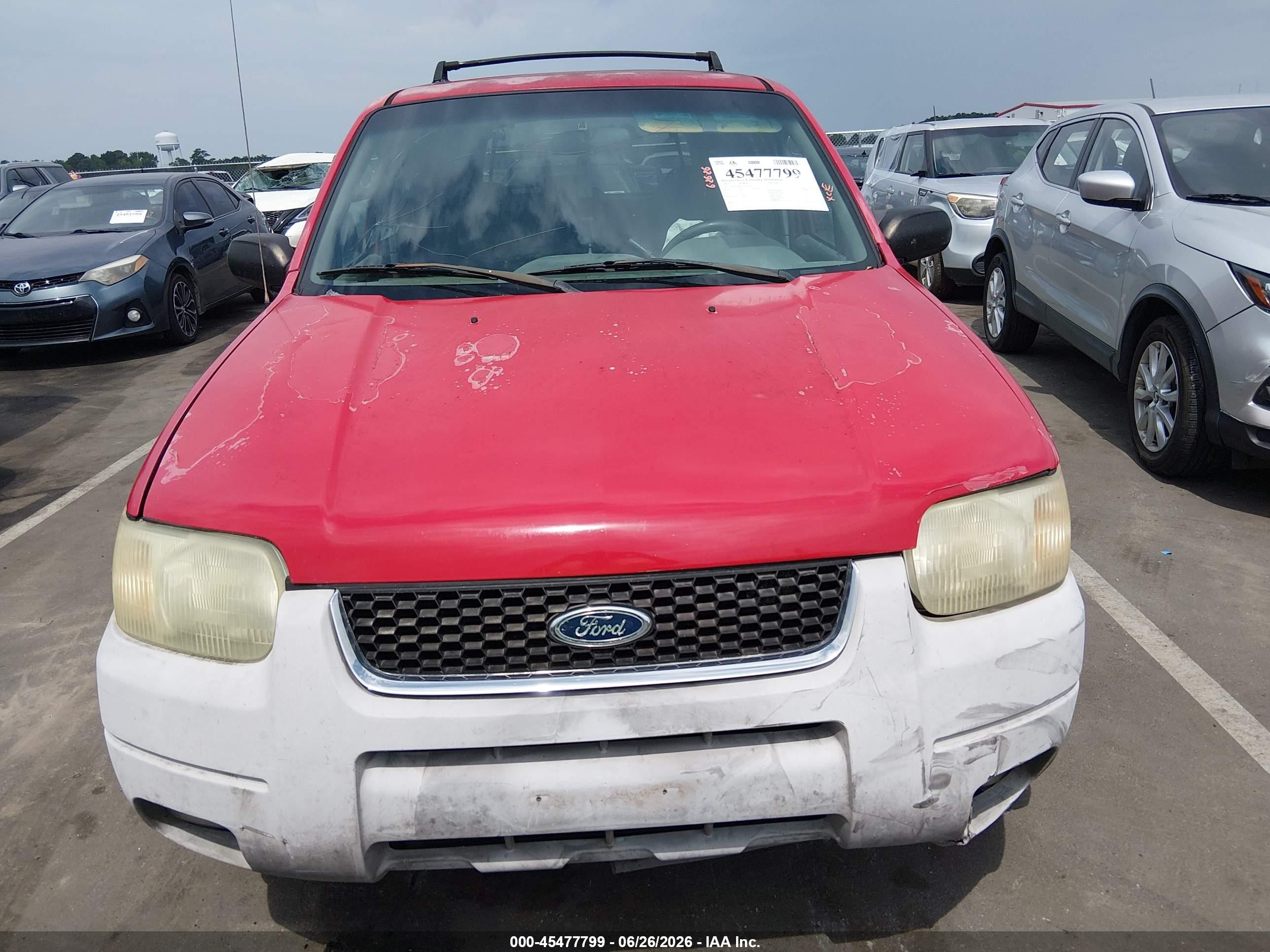2001 Ford Escape Xlt Red vin: 1FMCU04171KF73435