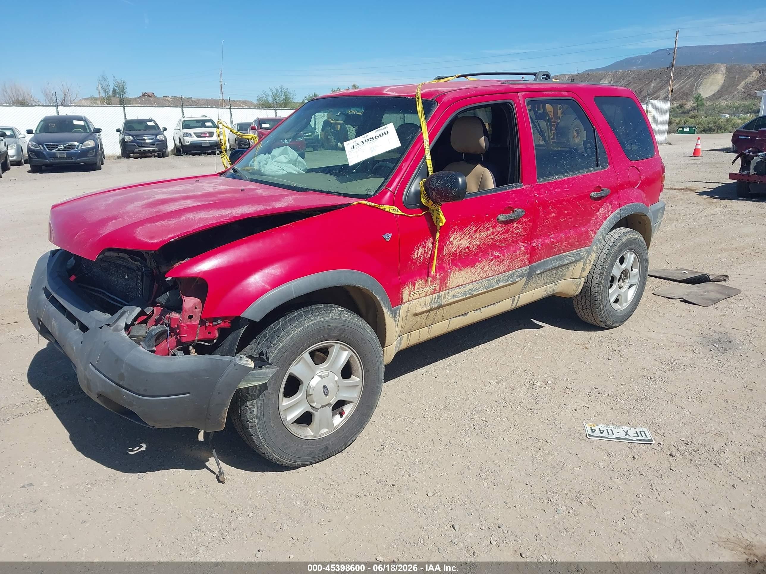 2002 Ford Escape Xlt Red vin: 1FMCU04182KB16229