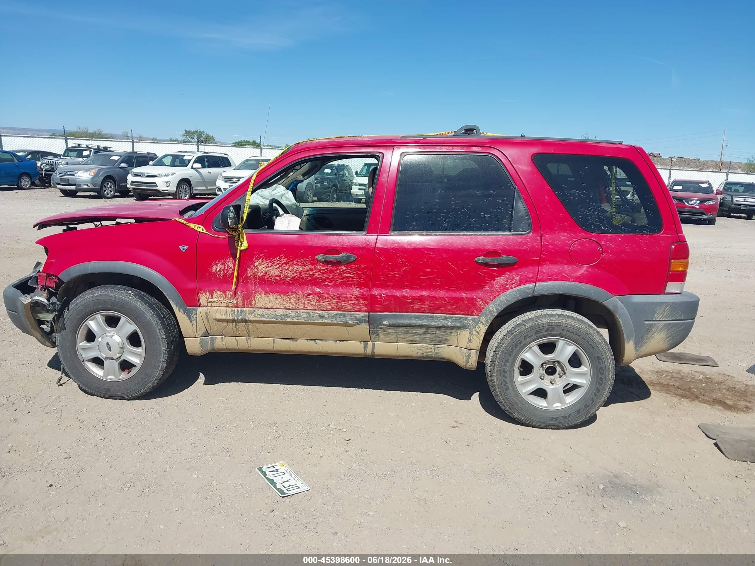 2002 Ford Escape Xlt Red vin: 1FMCU04182KB16229