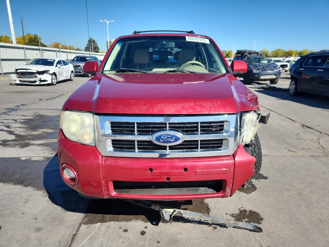 2008 Ford Escape Limited Red vin: 1FMCU04198KD85896