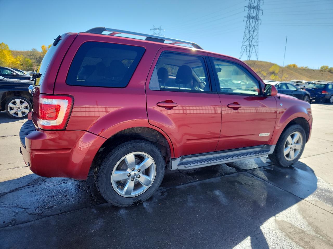 2008 Ford Escape Limited Red vin: 1FMCU04198KD85896