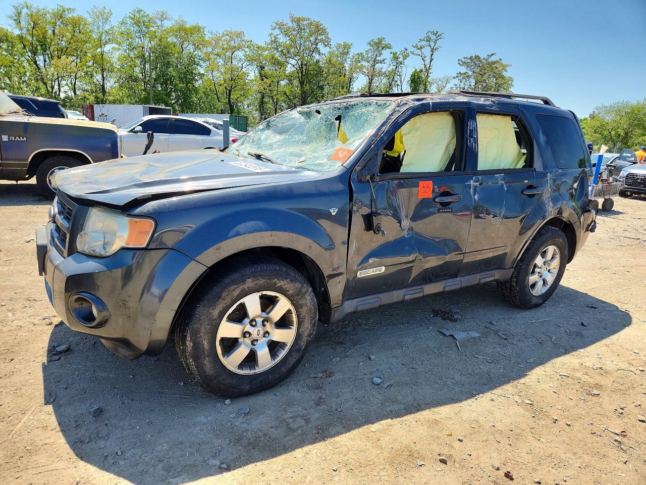 2008 Ford Escape Limited Black vin: 1FMCU041X8KC69736