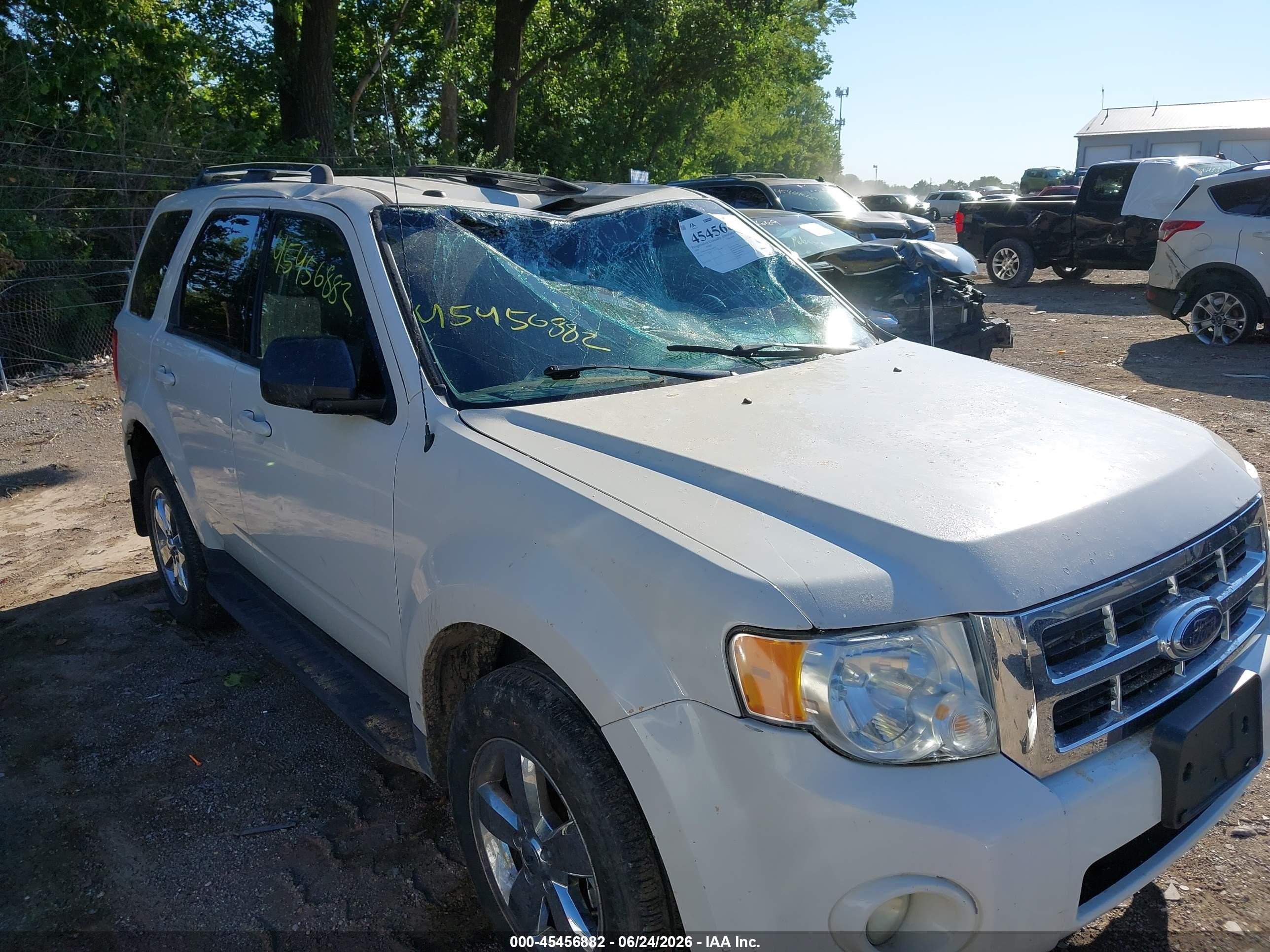 2009 Ford Escape Limited White vin: 1FMCU04779KC66637