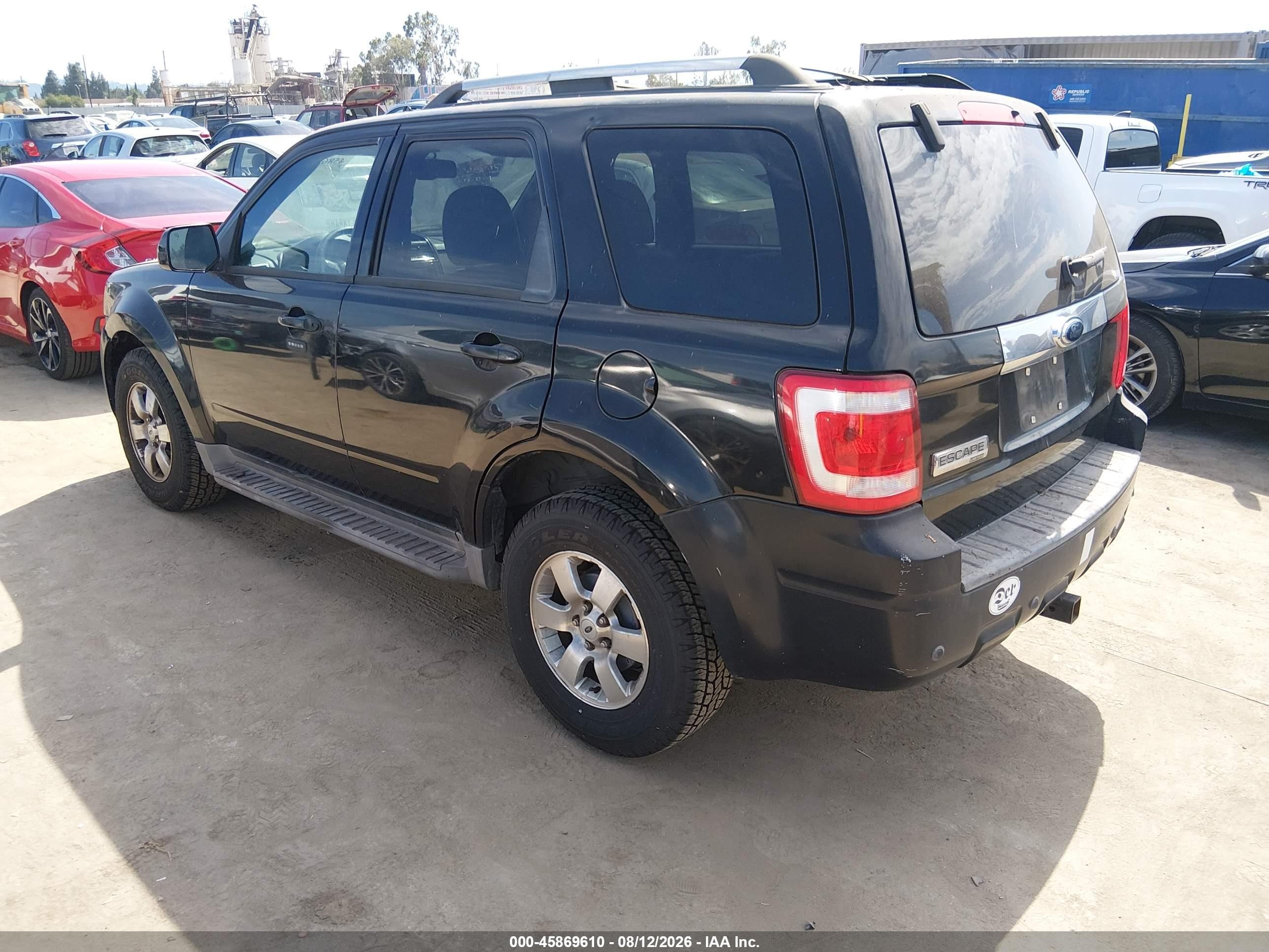 2009 Ford Escape Limited Black vin: 1FMCU04779KD01354