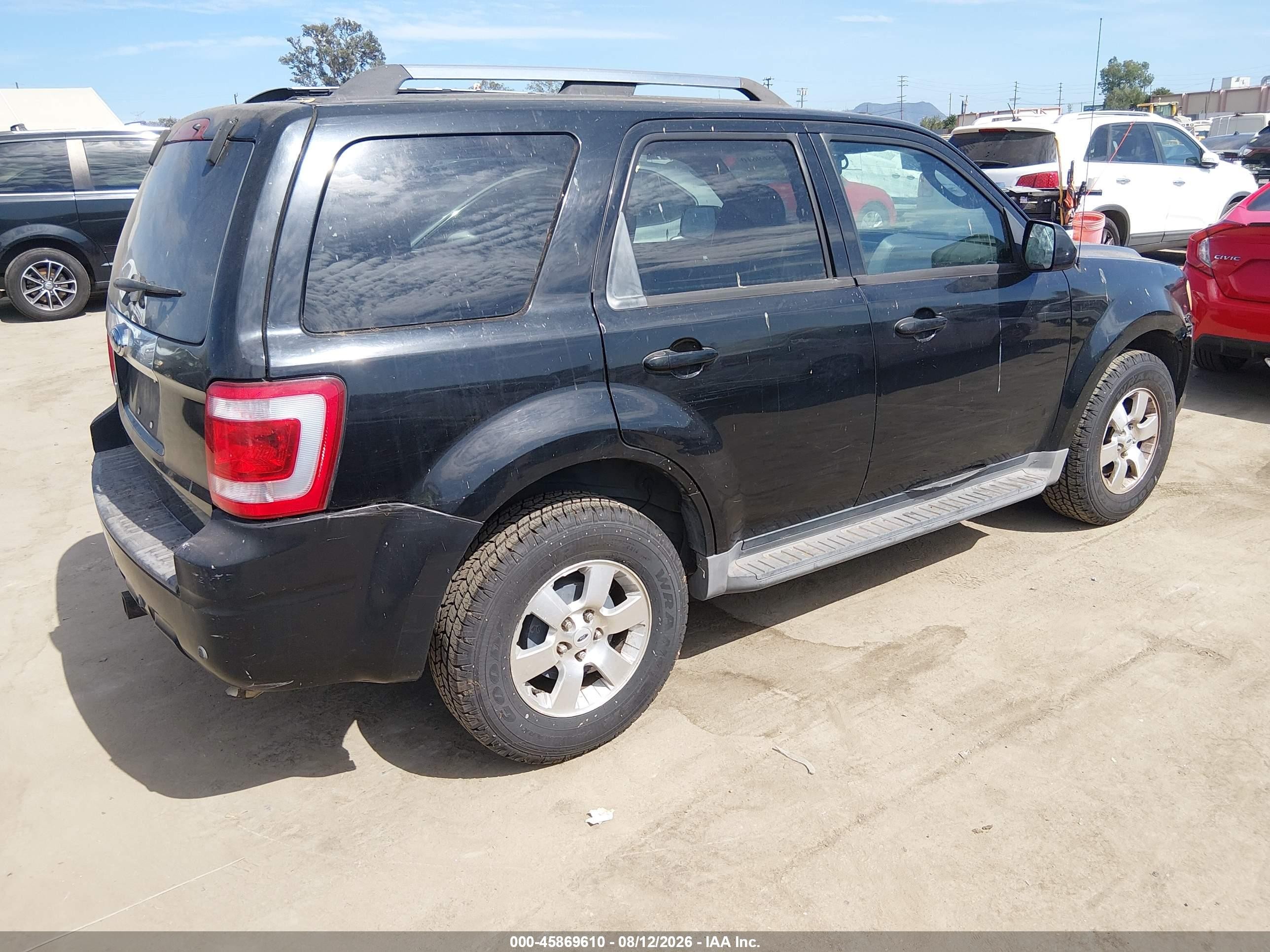 2009 Ford Escape Limited Black vin: 1FMCU04779KD01354