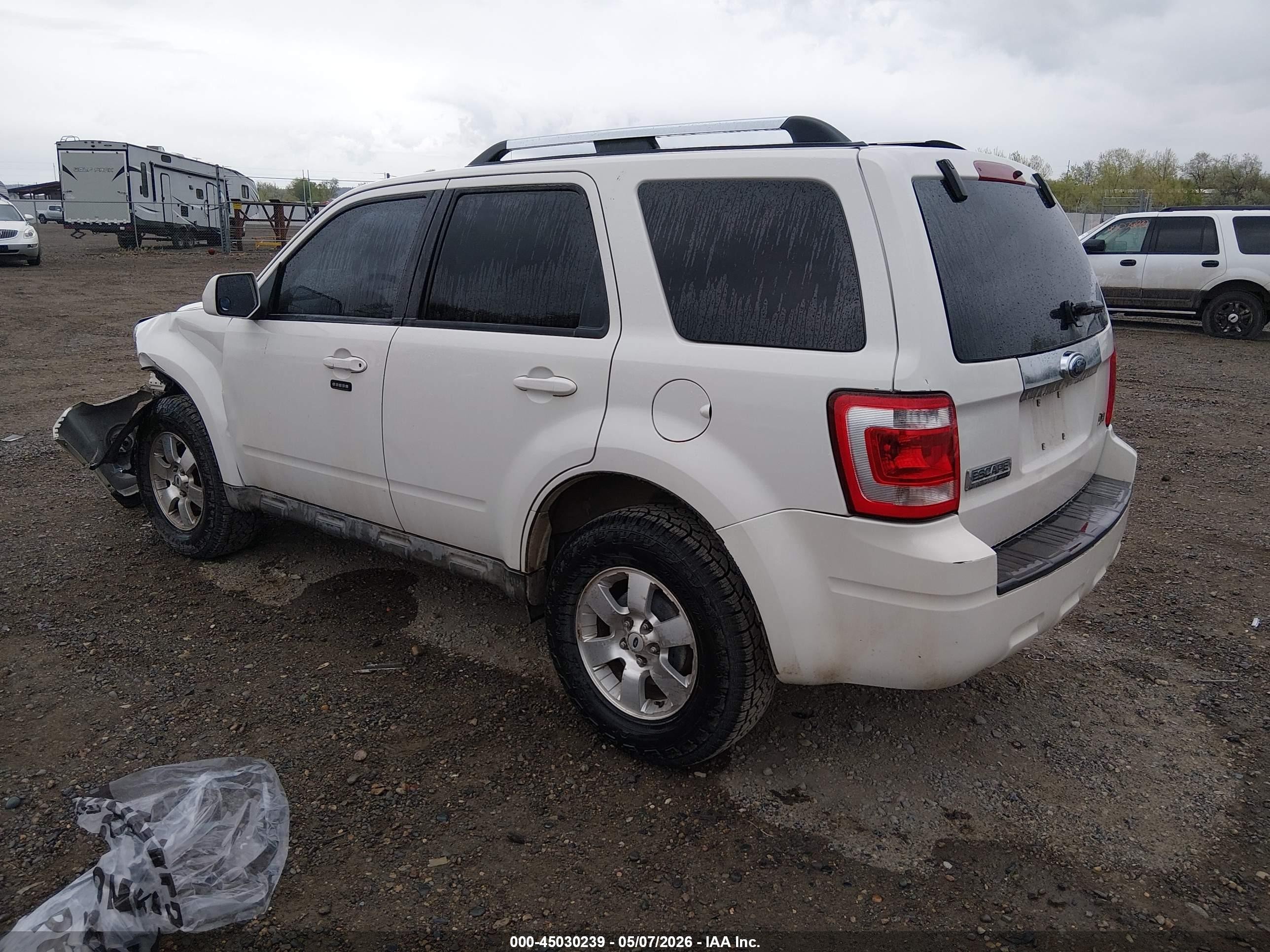 2009 Ford Escape Limited White vin: 1FMCU04G19KC10578