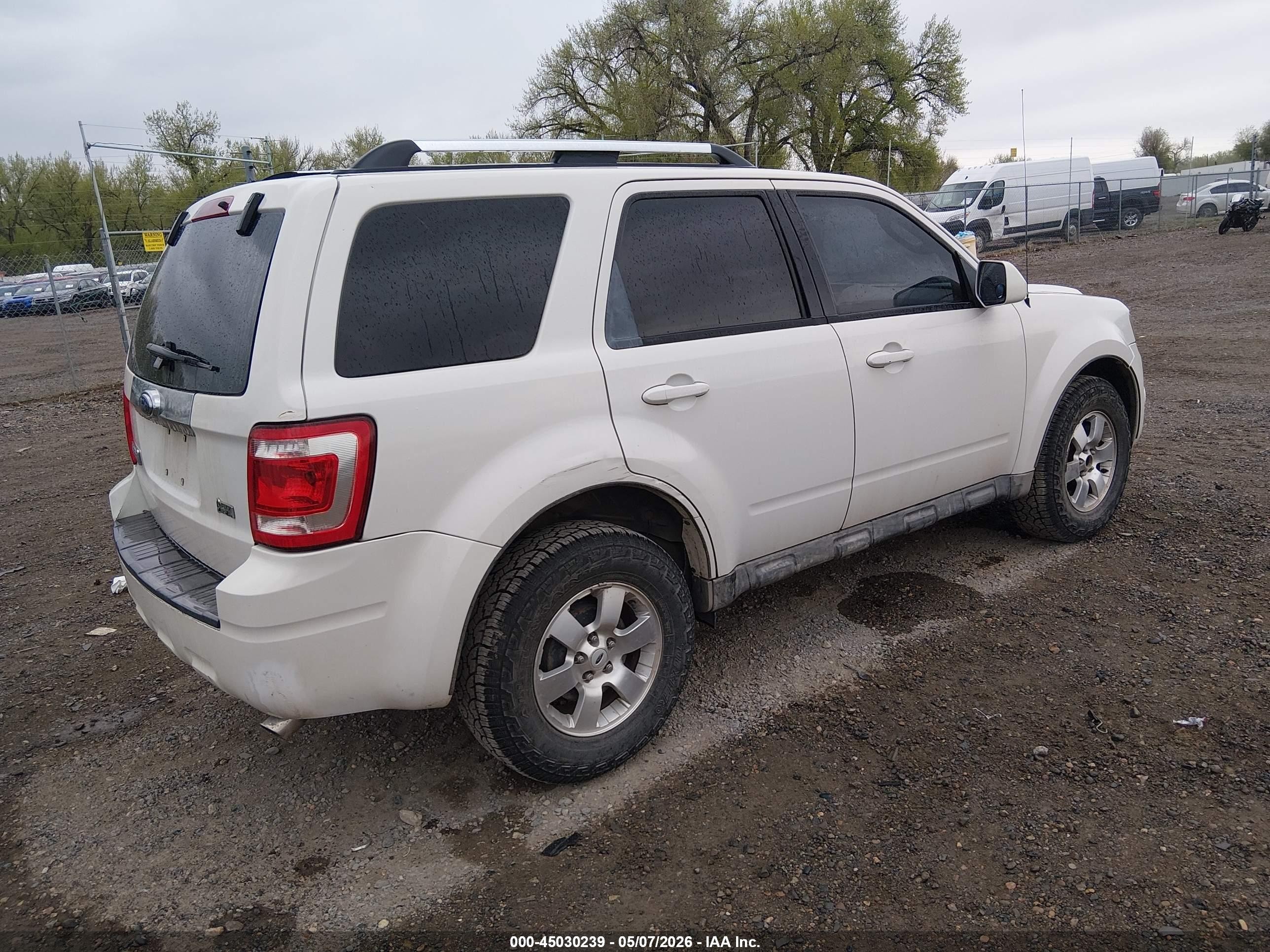 2009 Ford Escape Limited White vin: 1FMCU04G19KC10578