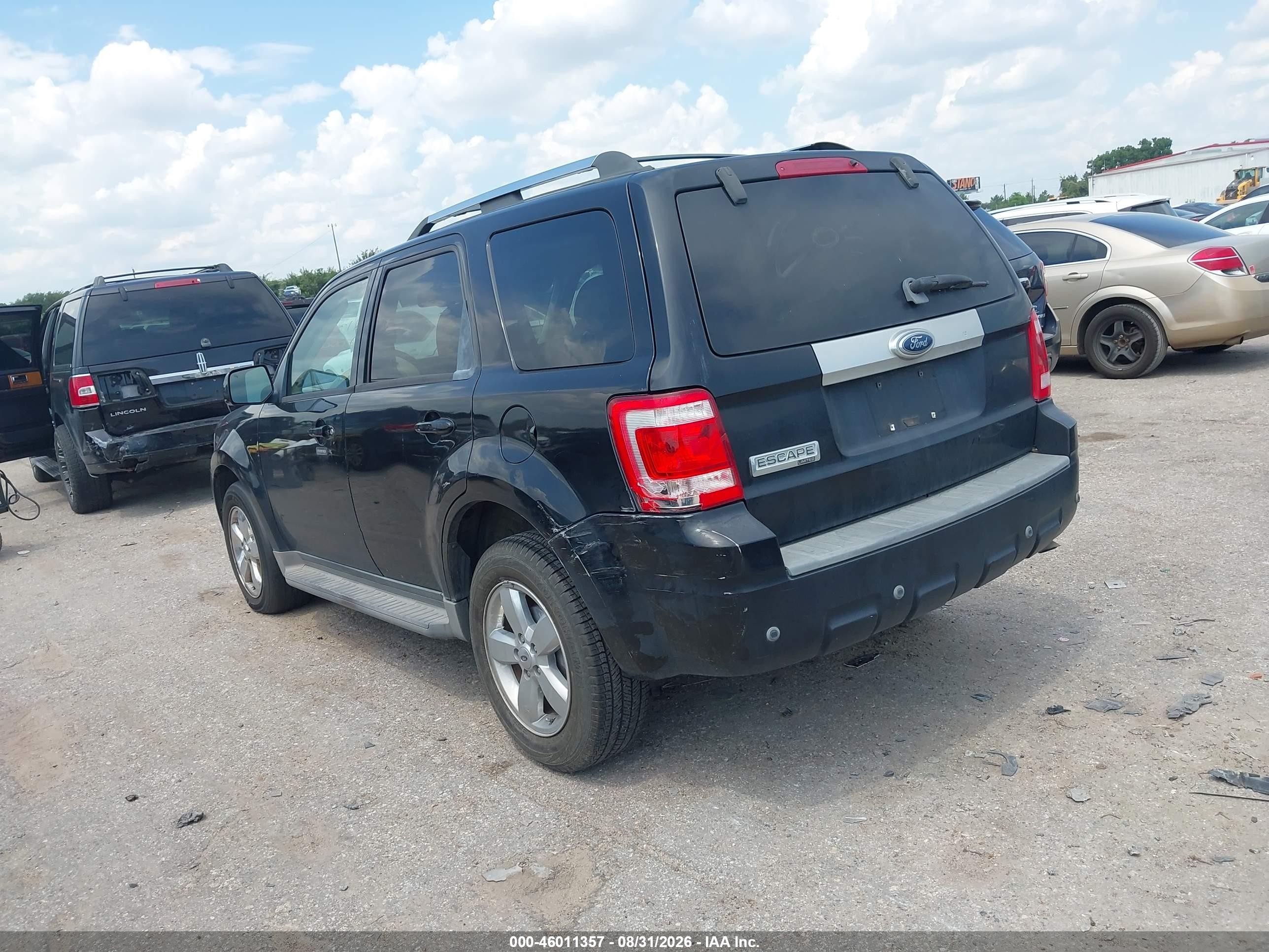 2009 Ford Escape Limited Black vin: 1FMCU04G49KB64132