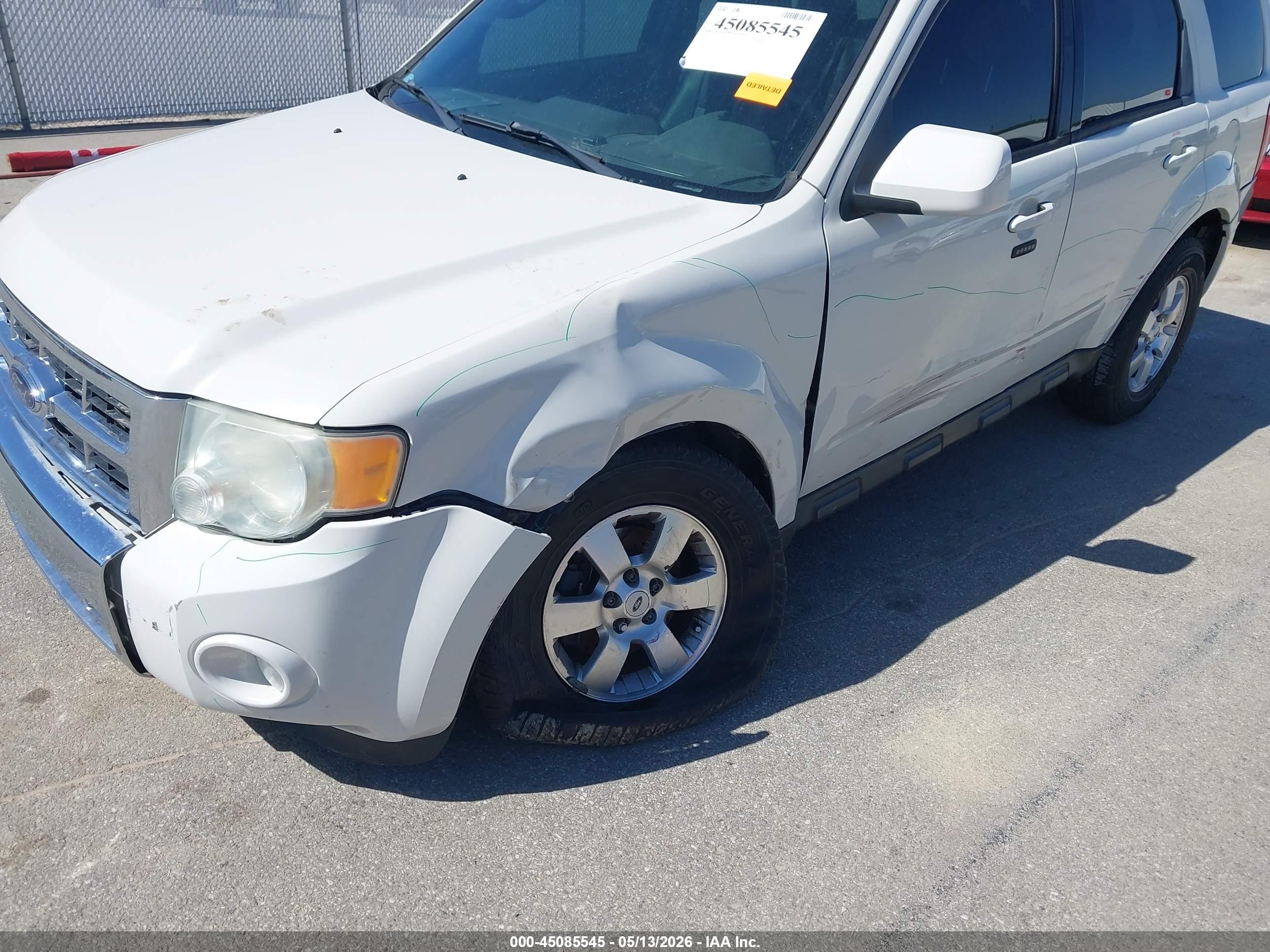 2009 Ford Escape Limited White vin: 1FMCU04G79KC02811