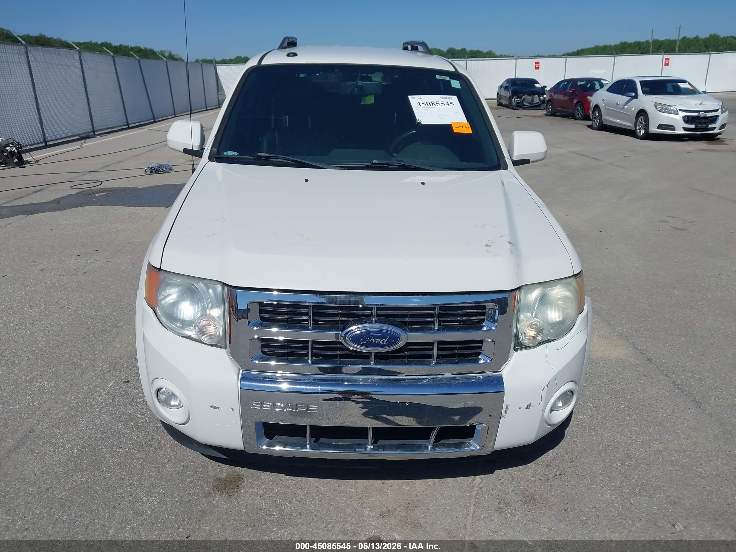 2009 Ford Escape Limited White vin: 1FMCU04G79KC02811
