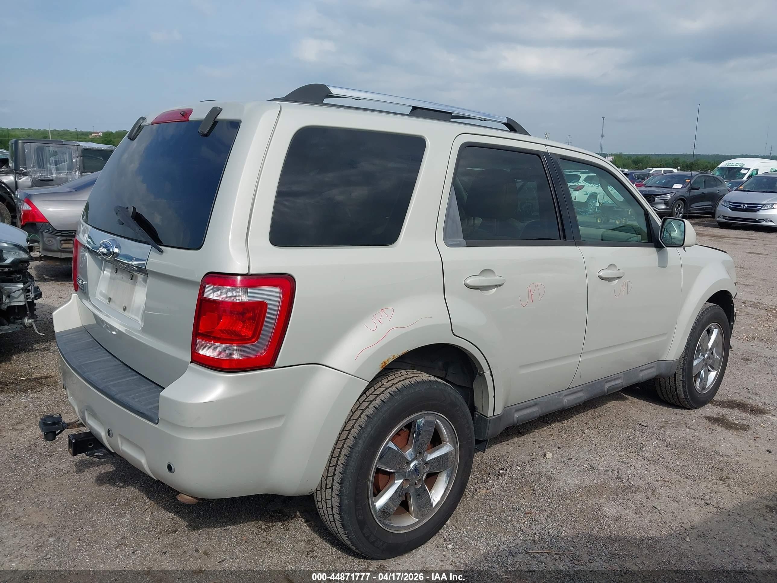 2009 Ford Escape Limited Cream vin: 1FMCU04GX9KA63273