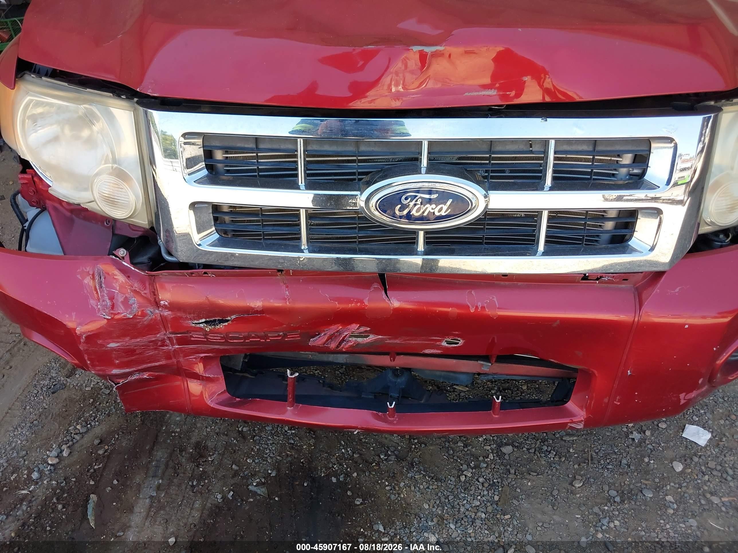 2012 Ford Escape Xls Red vin: 1FMCU0C72CKB26987