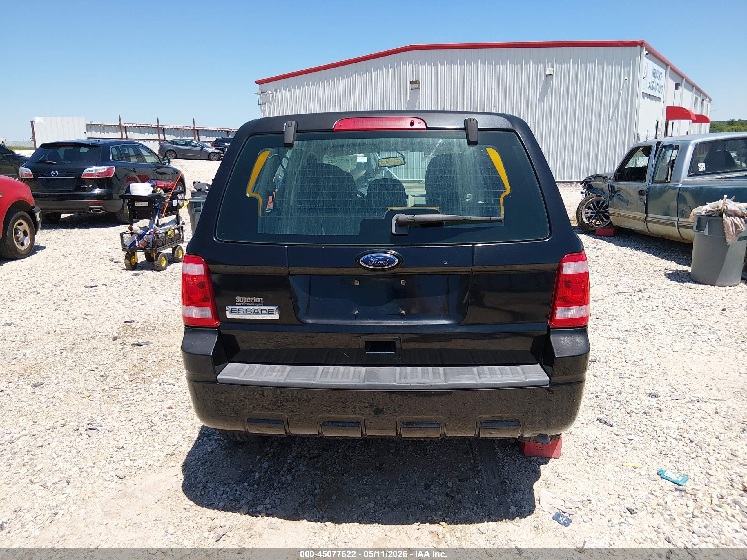 2010 Ford Escape Xls Black vin: 1FMCU0C76AKD42578