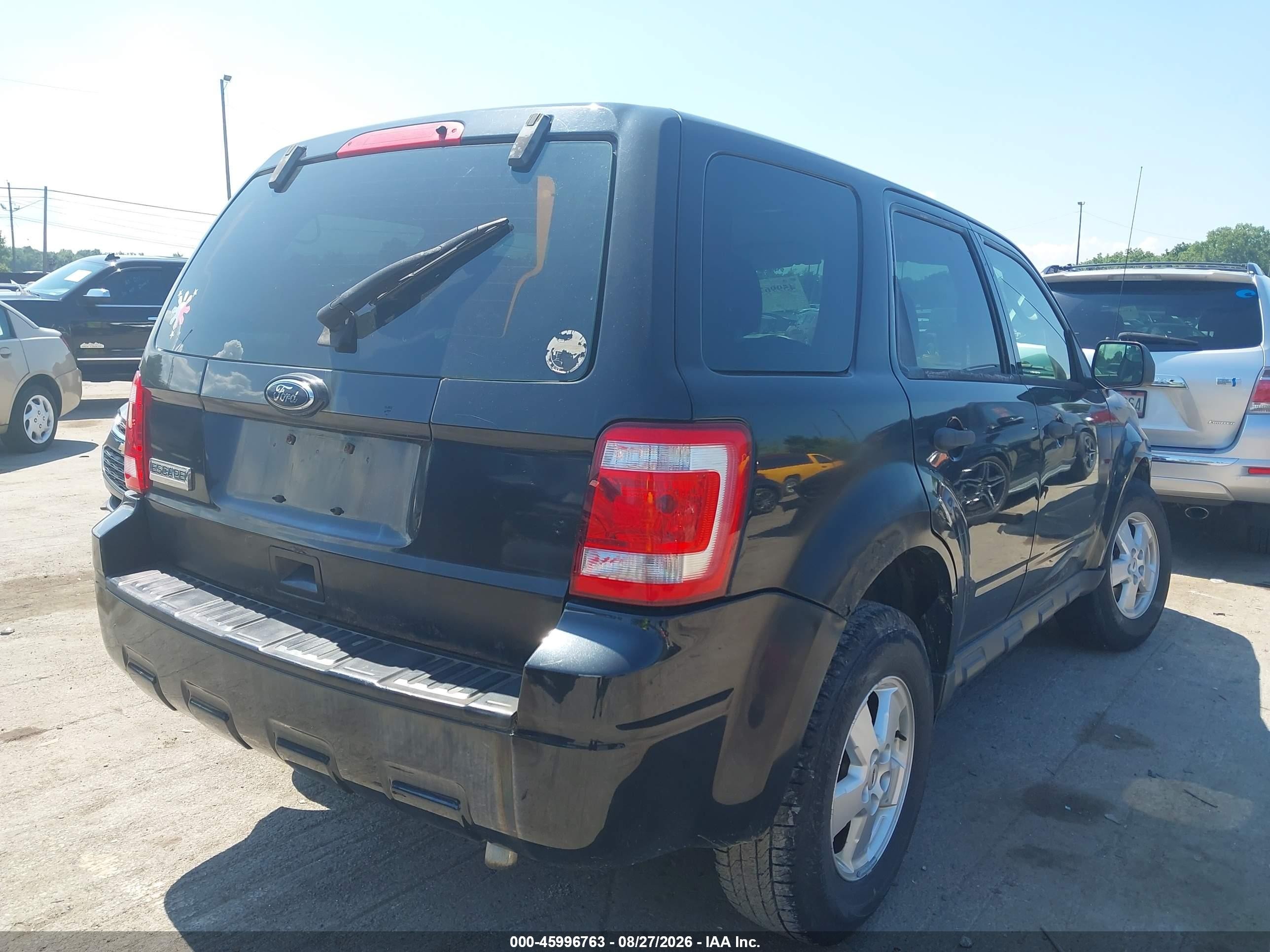 2011 Ford Escape Xls Black vin: 1FMCU0C78BKA48410