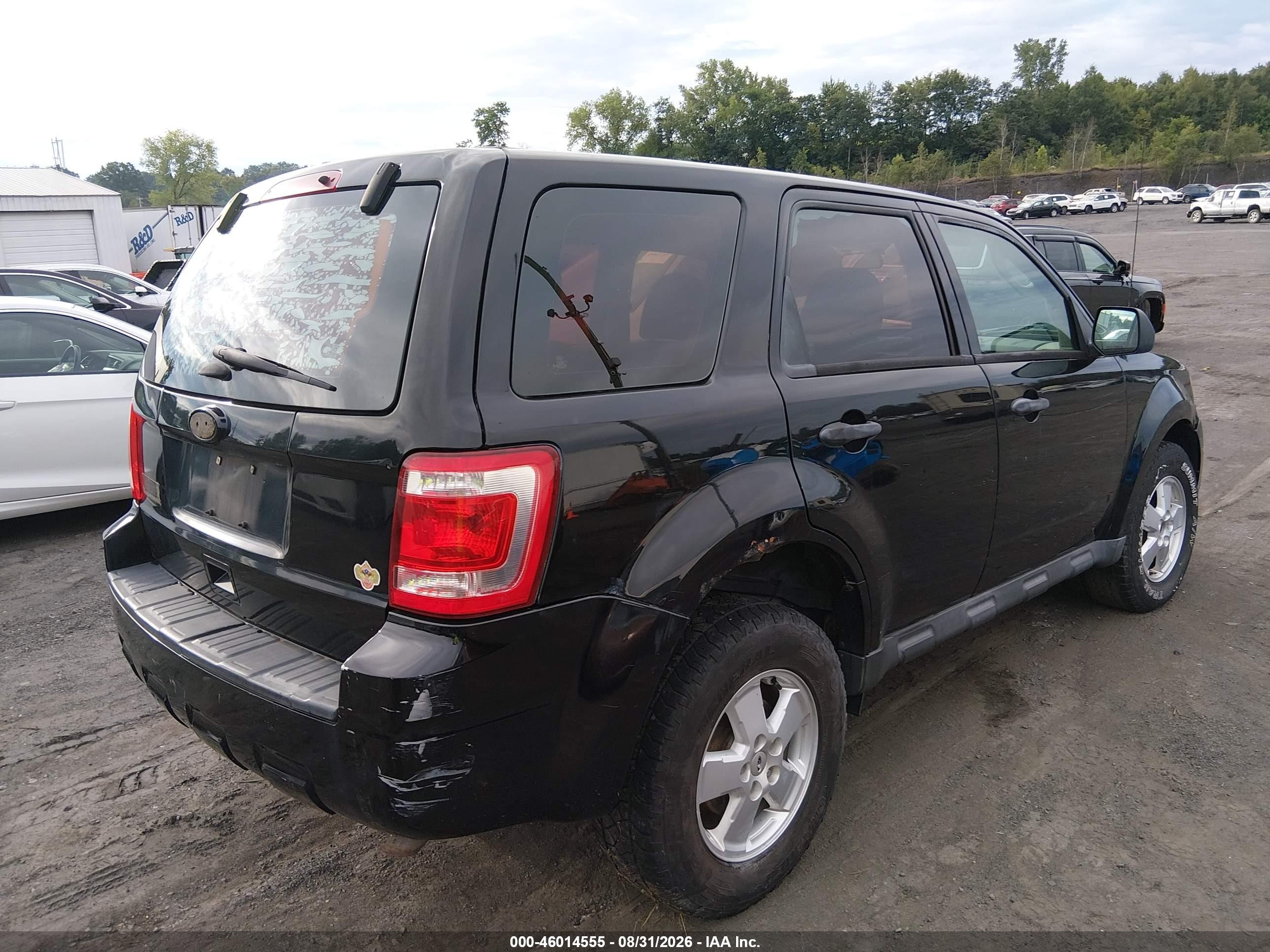 2012 Ford Escape Xls Black vin: 1FMCU0C7XCKC01631